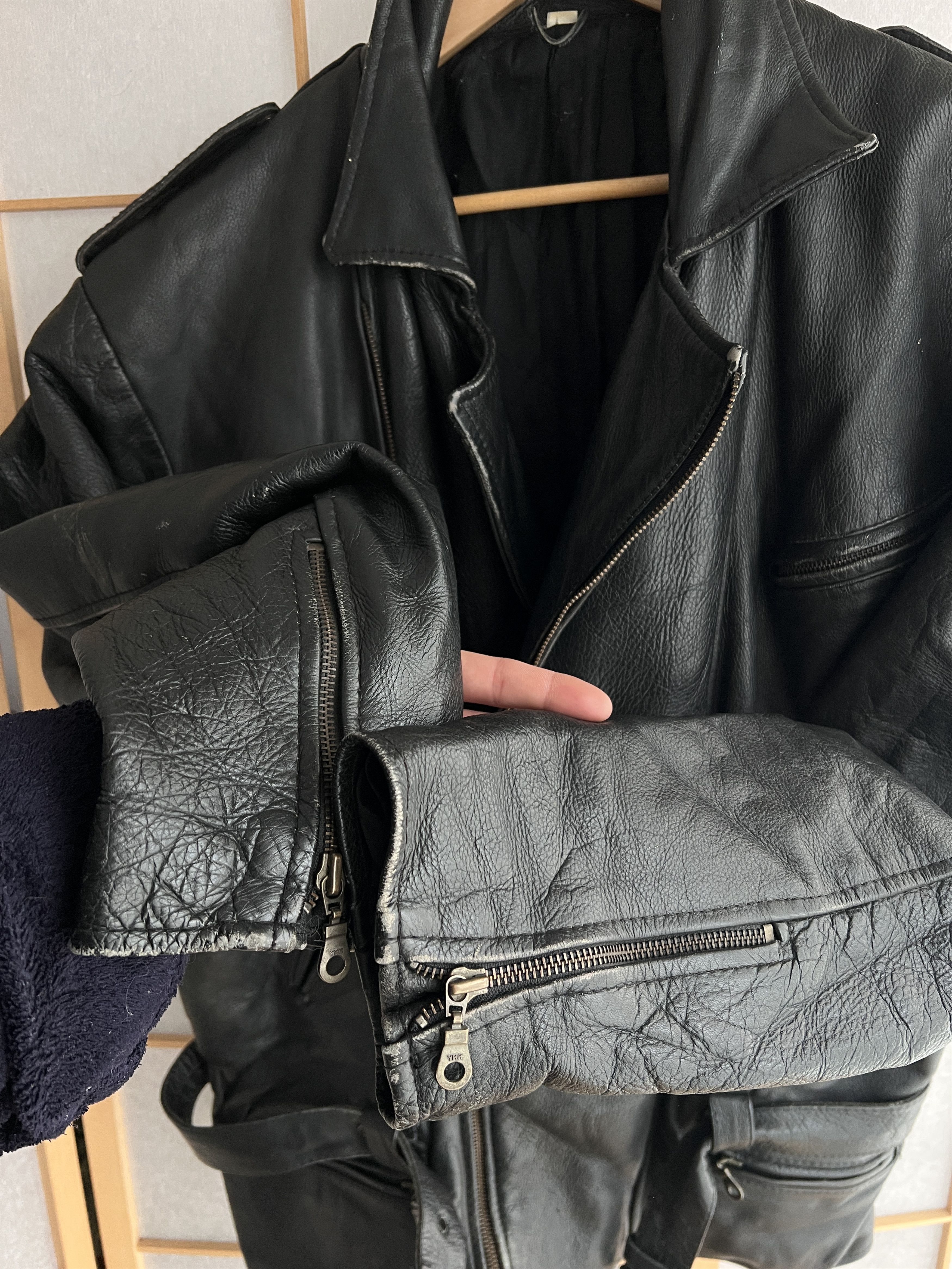 Japanese Brand Vintage 90s racing leather bomber jacket biker y2k punk rare Size US L / EU 52-54 / 3 - 19 Thumbnail