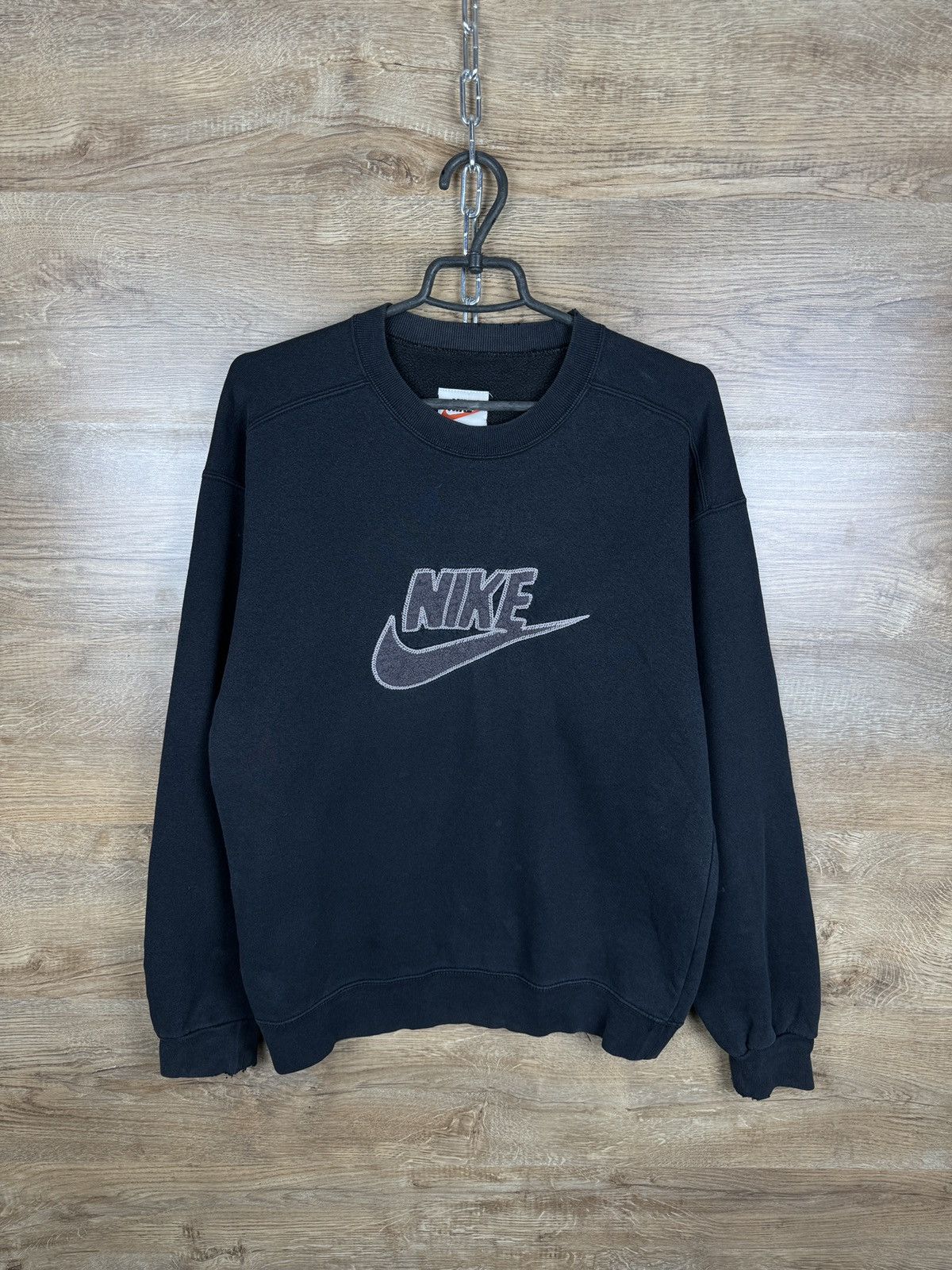 Nike Mens Vintage Nike big logo sweatshirt 90s swoosh faded Size US S / EU 44-46 / 1 - 1 Thumbnail