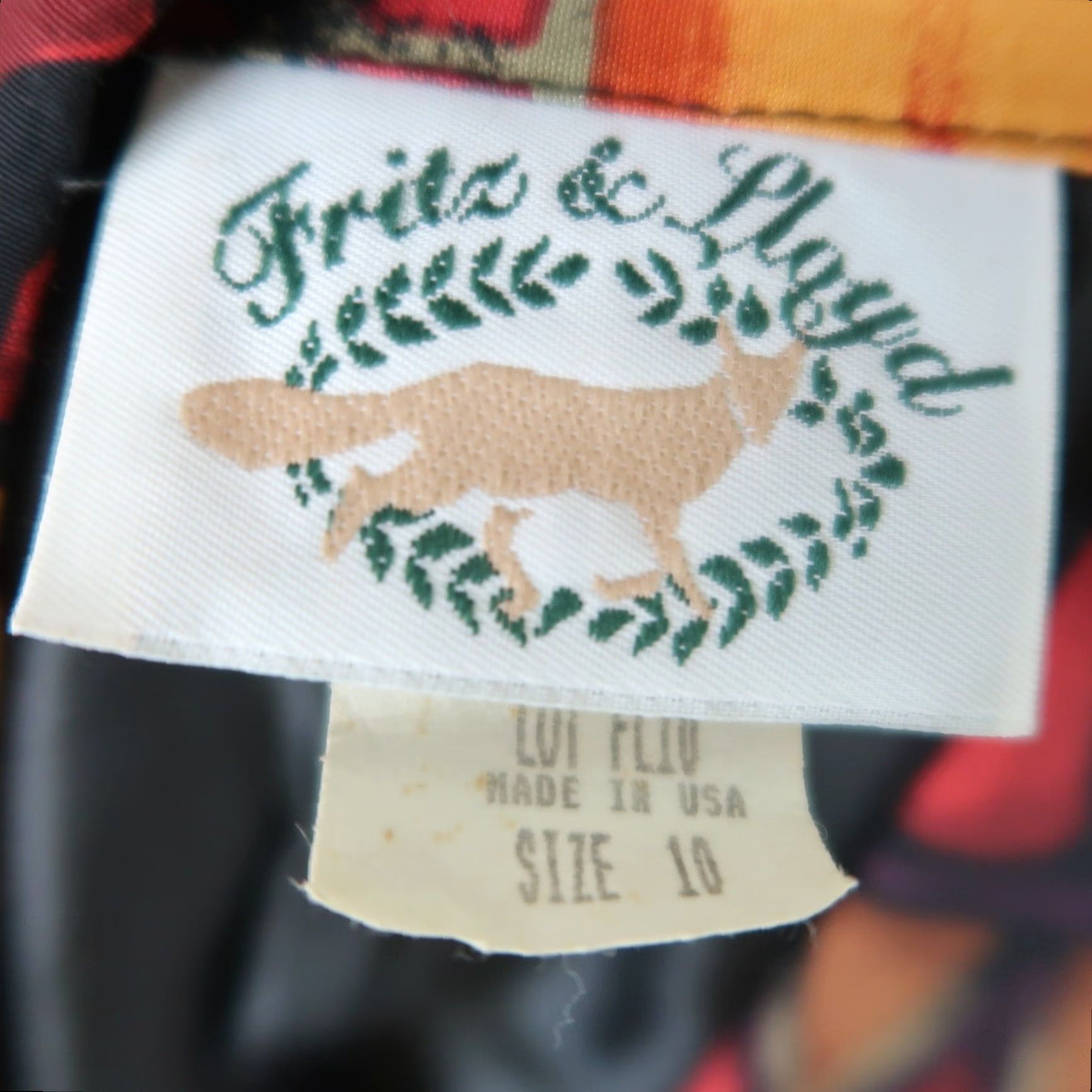 Vintage VINTAGE 80s orange brown geometric print blazer jacket Blazer Womens 10 Orange 80s Funky Arts & Crafts Size L / US 10 / IT 46 - 5 Thumbnail