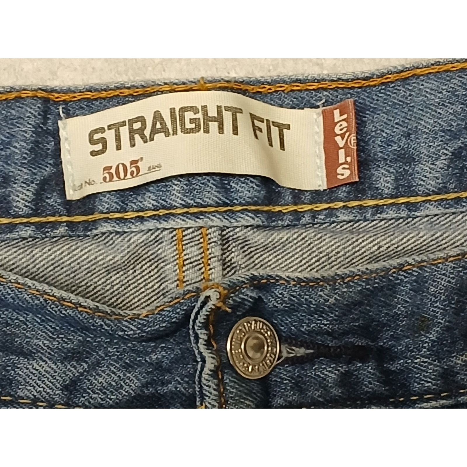 Levi's Levi's (42x32) Men's Straight Fit Blue Denim Jeans Size US 42 / EU 58 - 10 Thumbnail