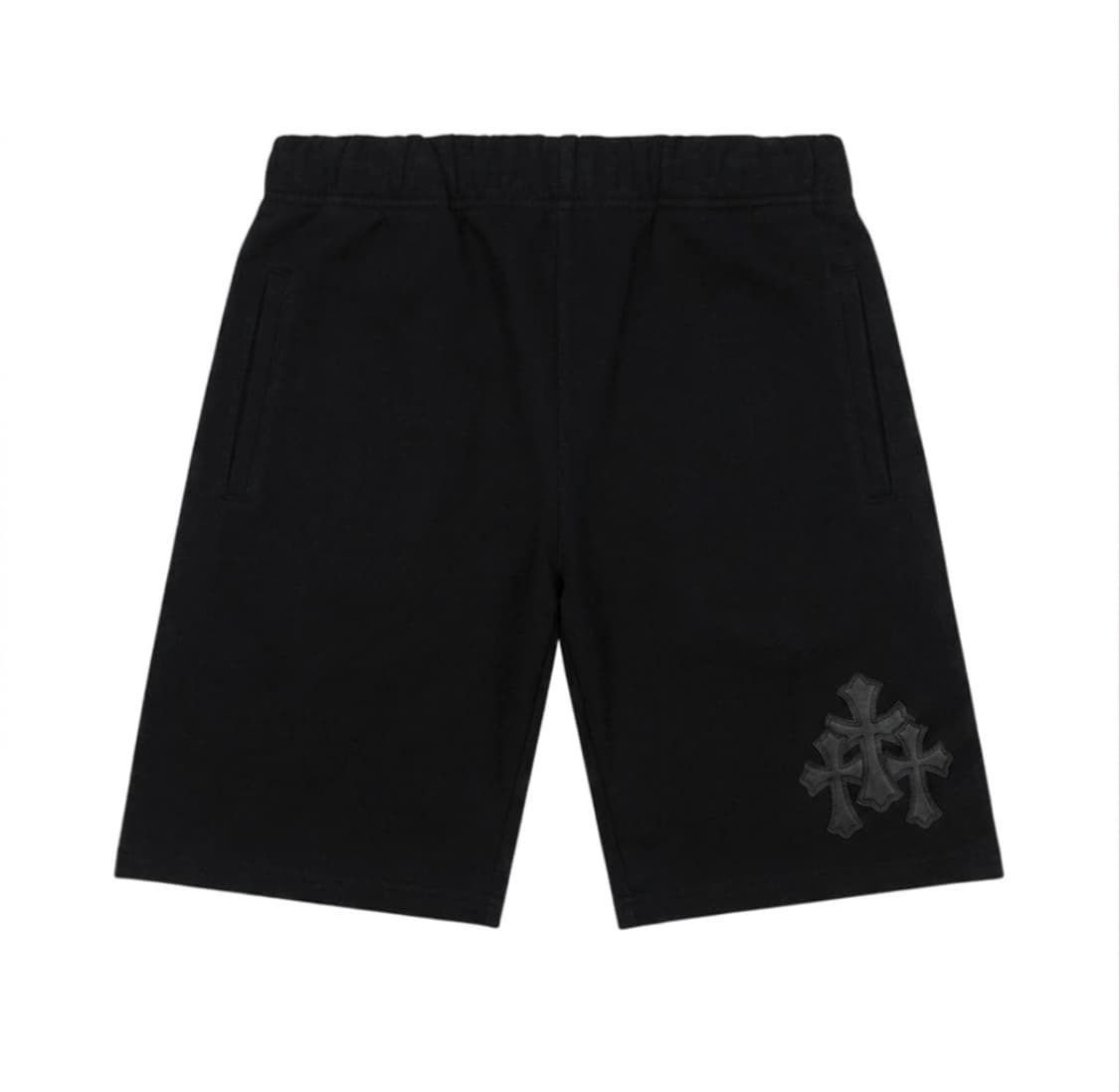 Chrome Hearts Chrome Hearts Y Not Leather Patch Sweat Shorts Grey