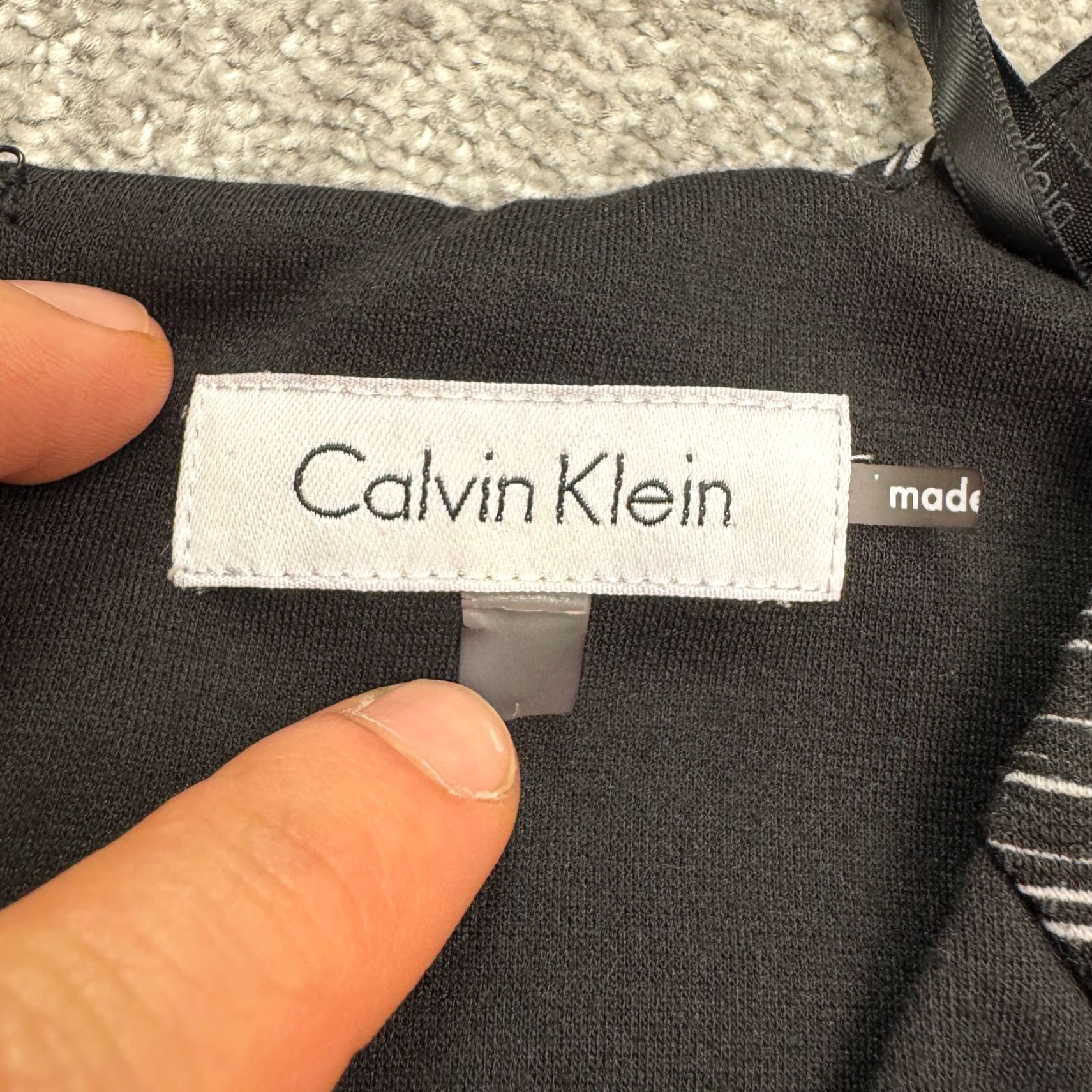 Calvin Klein Calvin Klein Midi Sheath Shift Dress Womens 16 Black White Abstract Cap Sleeve Size XXL / US 16-18 / IT 52-54 - 5 Thumbnail