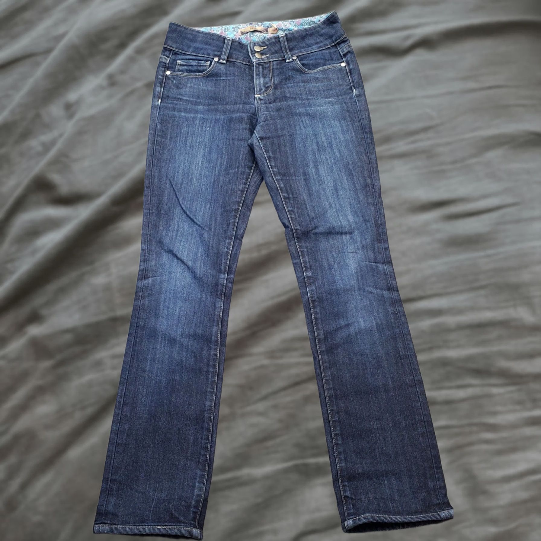 Paige Paige Bootcut Jeans Women's 26 Navy Premium Denim 2-Button Fly Cotton Size 26" / US 2 / IT 38 - 1 Thumbnail