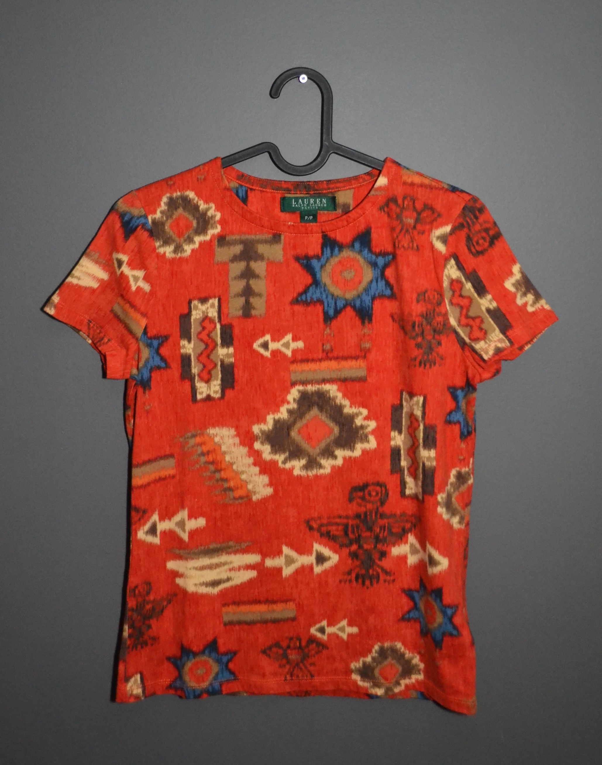 Ralph Lauren Lauren Ralph Lauren Navajo Aztec Print T shirt Women's Size S / US 4 / IT 40 - 1 Thumbnail