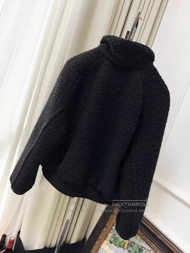Hermes Hermes Black Teddy Fleece Patchwork Coat Jacket Size XS / US 0-2 / IT 36-38 - 2 Thumbnail