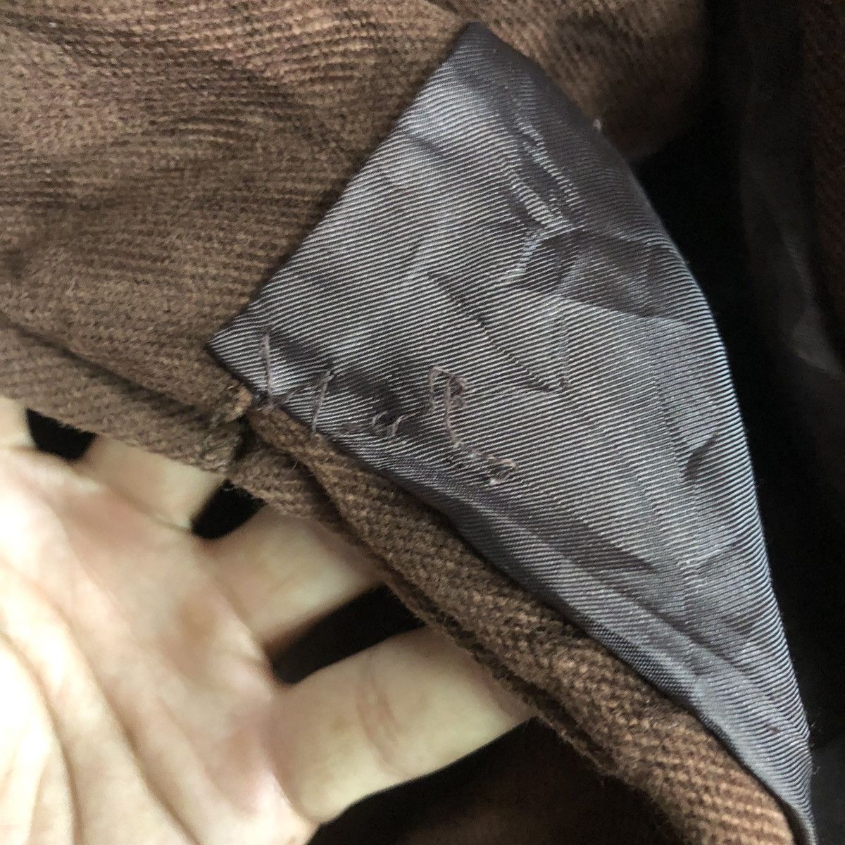 Japanese Brand Vintage Minimalist Brown Denim Zipper Jacket Size US S / EU 44-46 / 1 - 8 Thumbnail