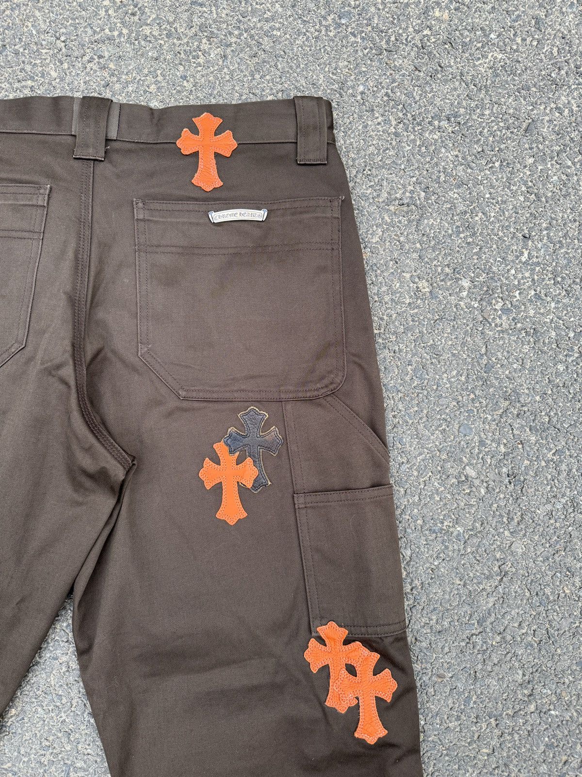 Chrome Hearts Chrome Hearts Double Knee Orange Cross Carpenter Pants Size US 34 / EU 50 - 10 Thumbnail