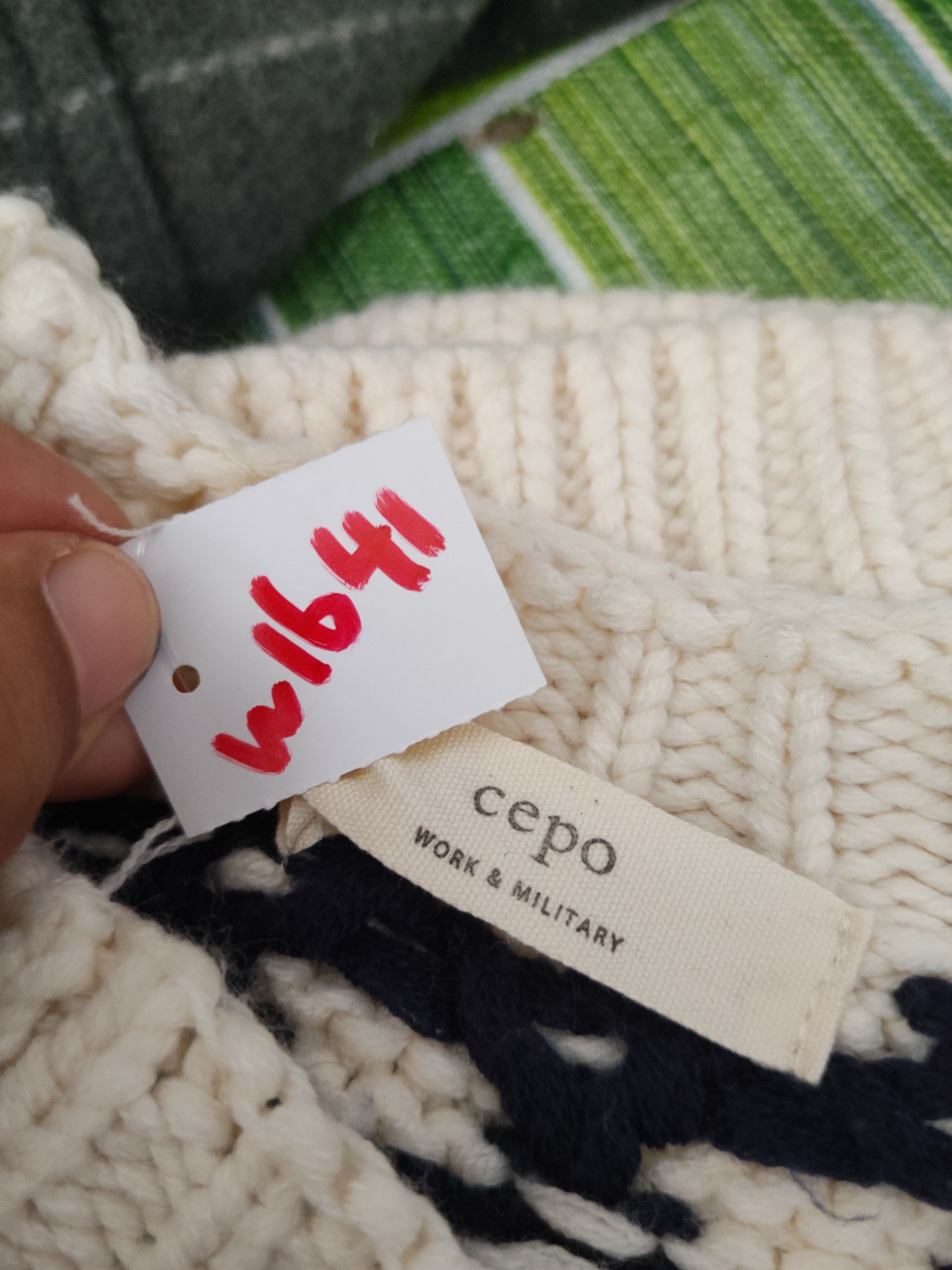 Homespun Knitwear Cepo Ivory art Knitwear Sweatshirts #W1641 Size US S / EU 44-46 / 1 - 11 Thumbnail