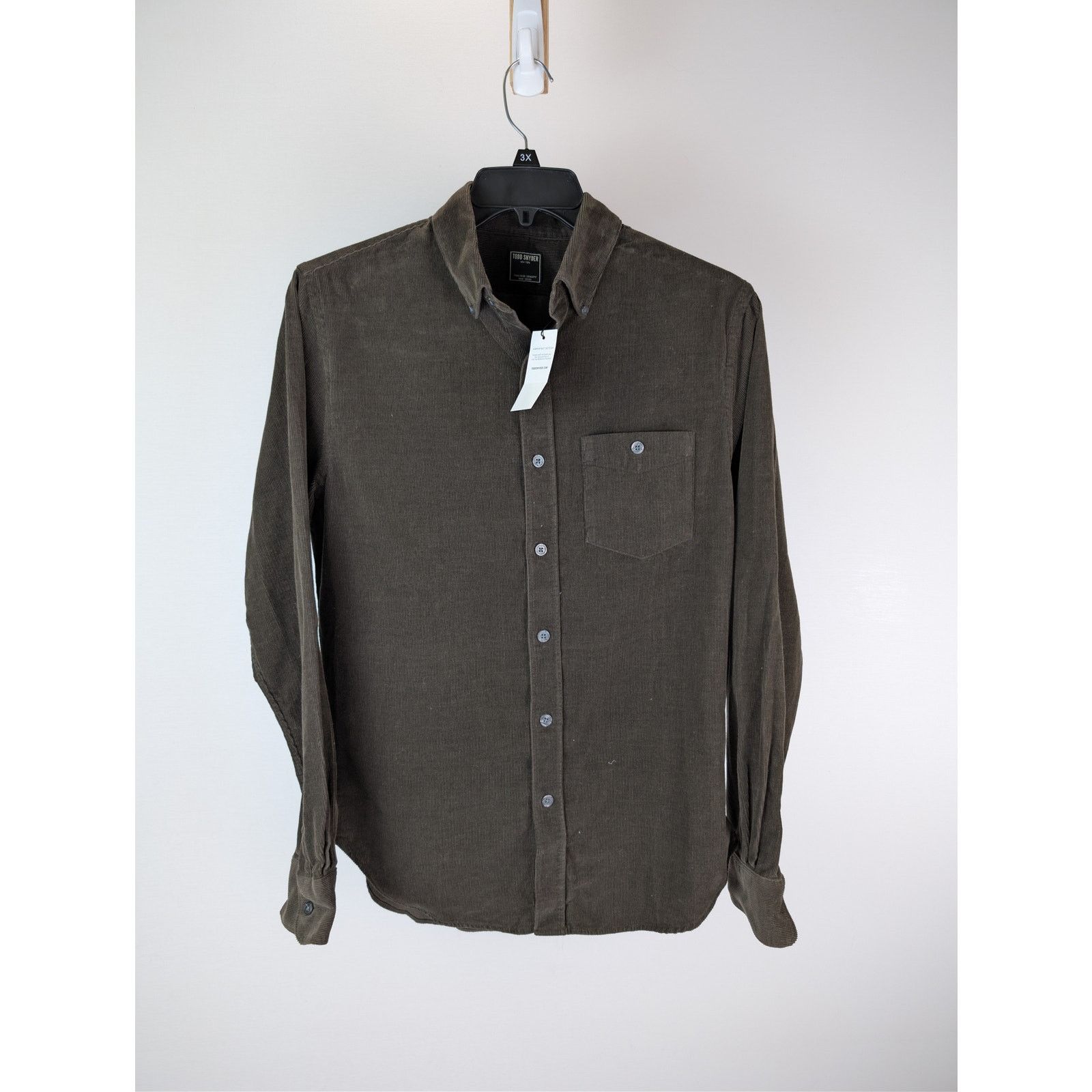 Todd Snyder o1rshd1 CC20 Button-Down Collar Wool-Blend Flannel Shirt Size US M / EU 48-50 / 2 - 1 Thumbnail