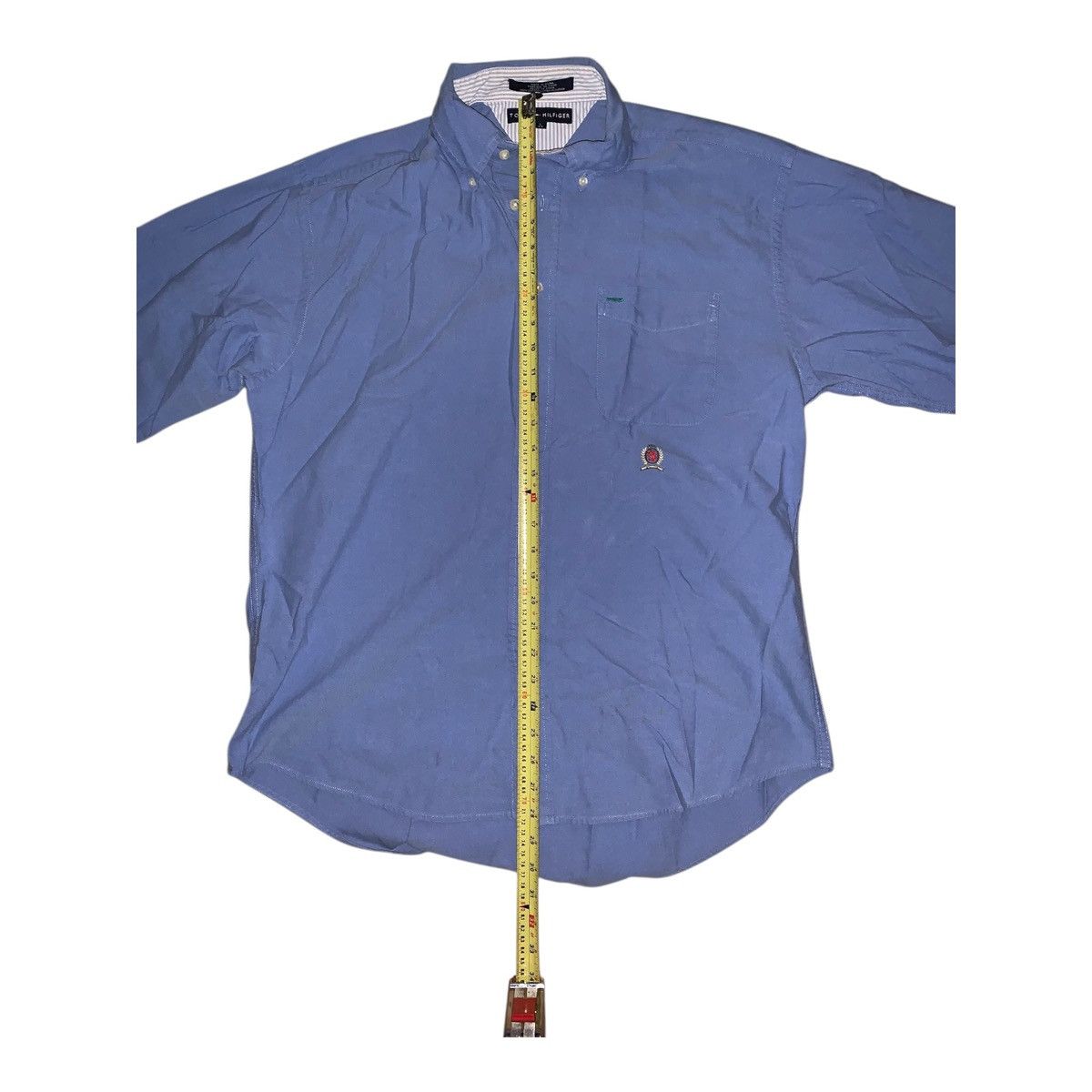 Tommy Hilfiger Y2K Mens Tommy Hilfiger Blue Long Sleeve Button Up Shirt Size US L / EU 52-54 / 3 - 6 Thumbnail