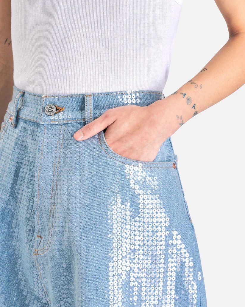 Vetements o1s1v1r1oon0925 Paillattes jeans in Blue Size US 30 / EU 46 - 6 Thumbnail