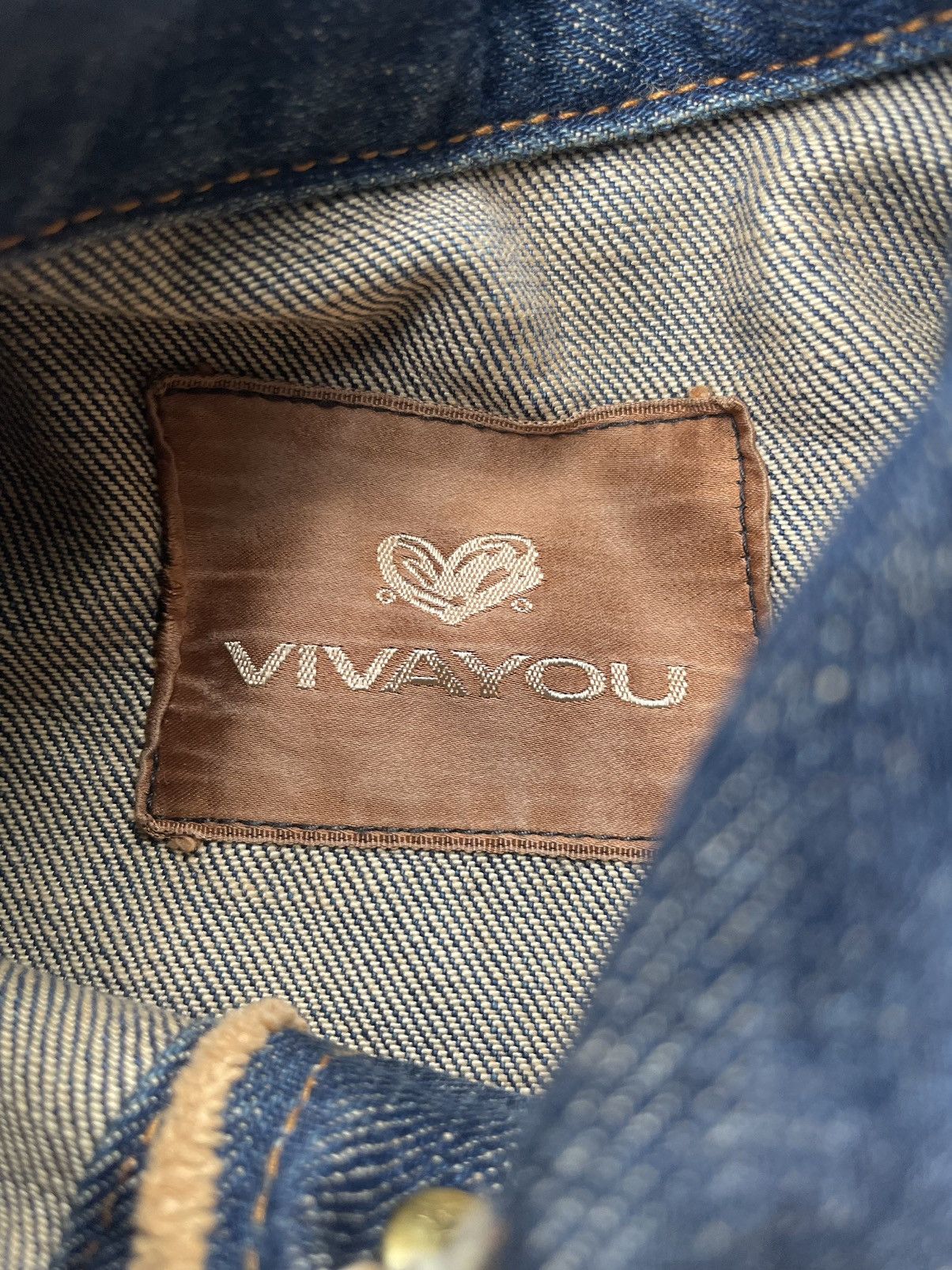 Japanese Brand Vivayou Custom Denim Jacket Size S / US 4 / IT 40 - 9 Thumbnail
