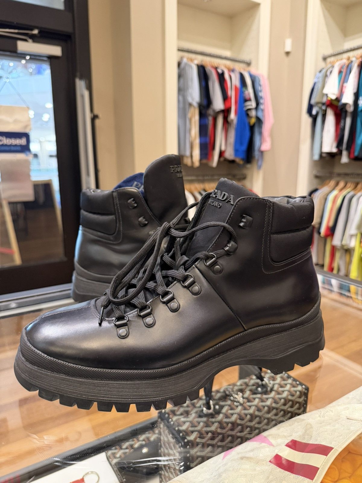 Prada Prada Brixxen Leather Ankle Boots Size US 8.5 / EU 41-42 - 1 Thumbnail