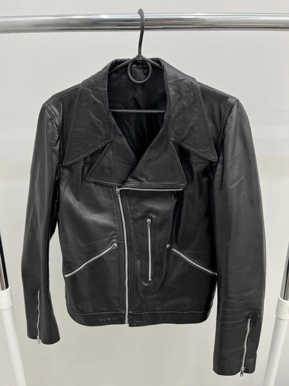 Vintage Vintage 70s Lampo Renard Roma Italian Leather Biker Jacket Size M / US 6-8 / IT 42-44 - 1 Thumbnail