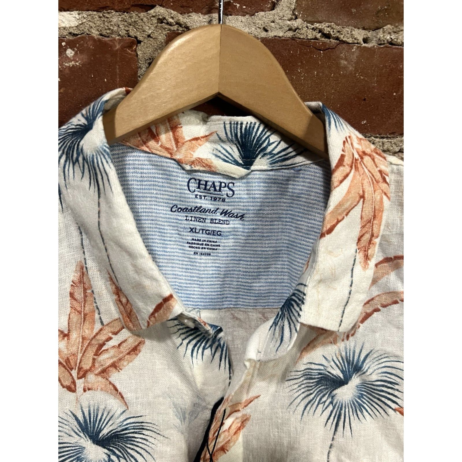 Chaps Chaps Seacoast Wash Short Sleeve Button Down Plaid Shirt Linen Blend Mens XL NWT Size US XL / EU 56 / 4 - 2 Thumbnail