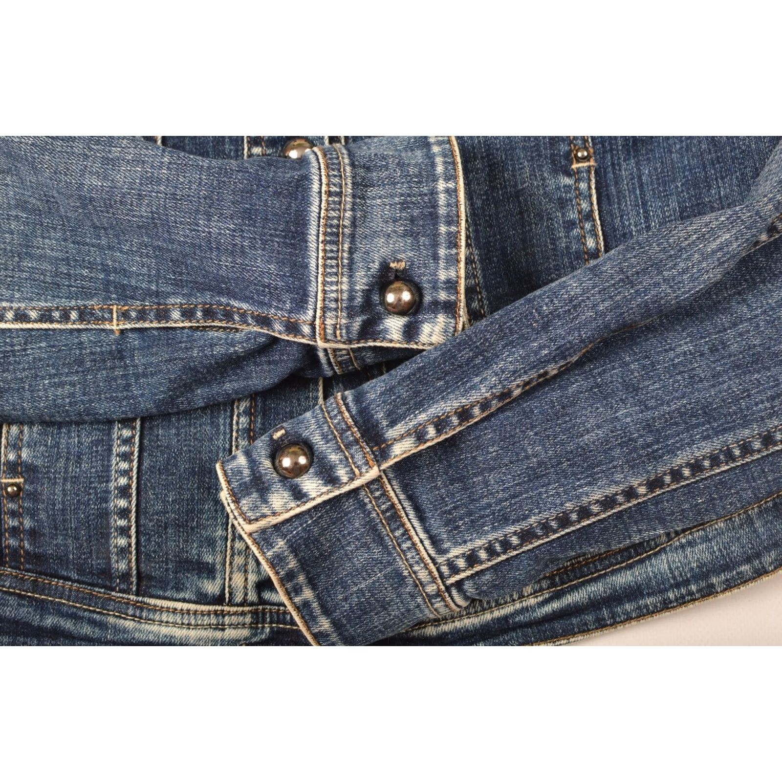 Vintage HIGH USE Womens Blue Denim Jacket Size 6 Jacket Womens Blue Denim Jacket 6 Blue 90s? Size M / US 6-8 / IT 42-44 - 5 Thumbnail