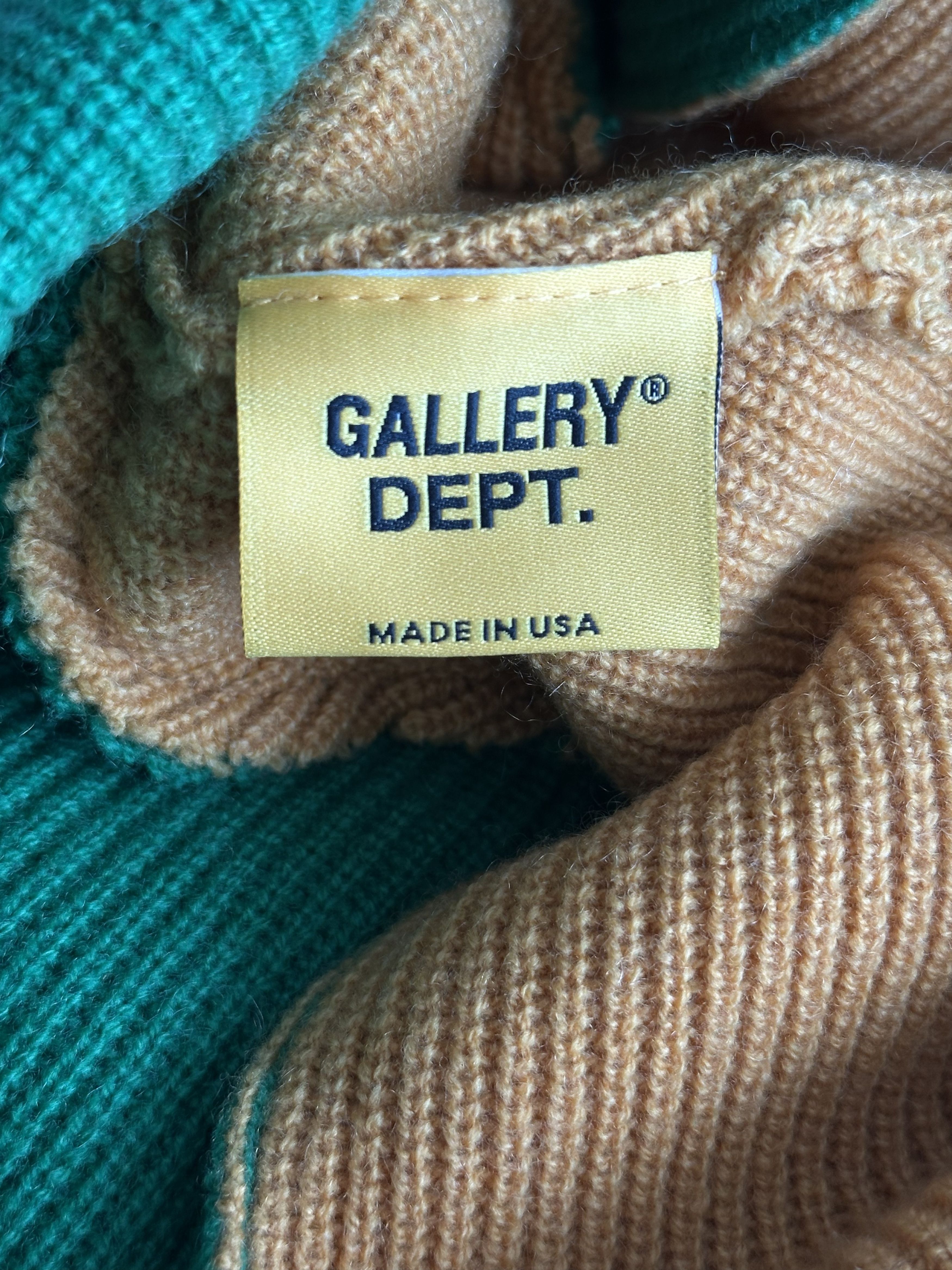 Gallery Dept. Gallery Dept Orange & Green Topanga Logo Beanie Size ONE SIZE - 3 Thumbnail