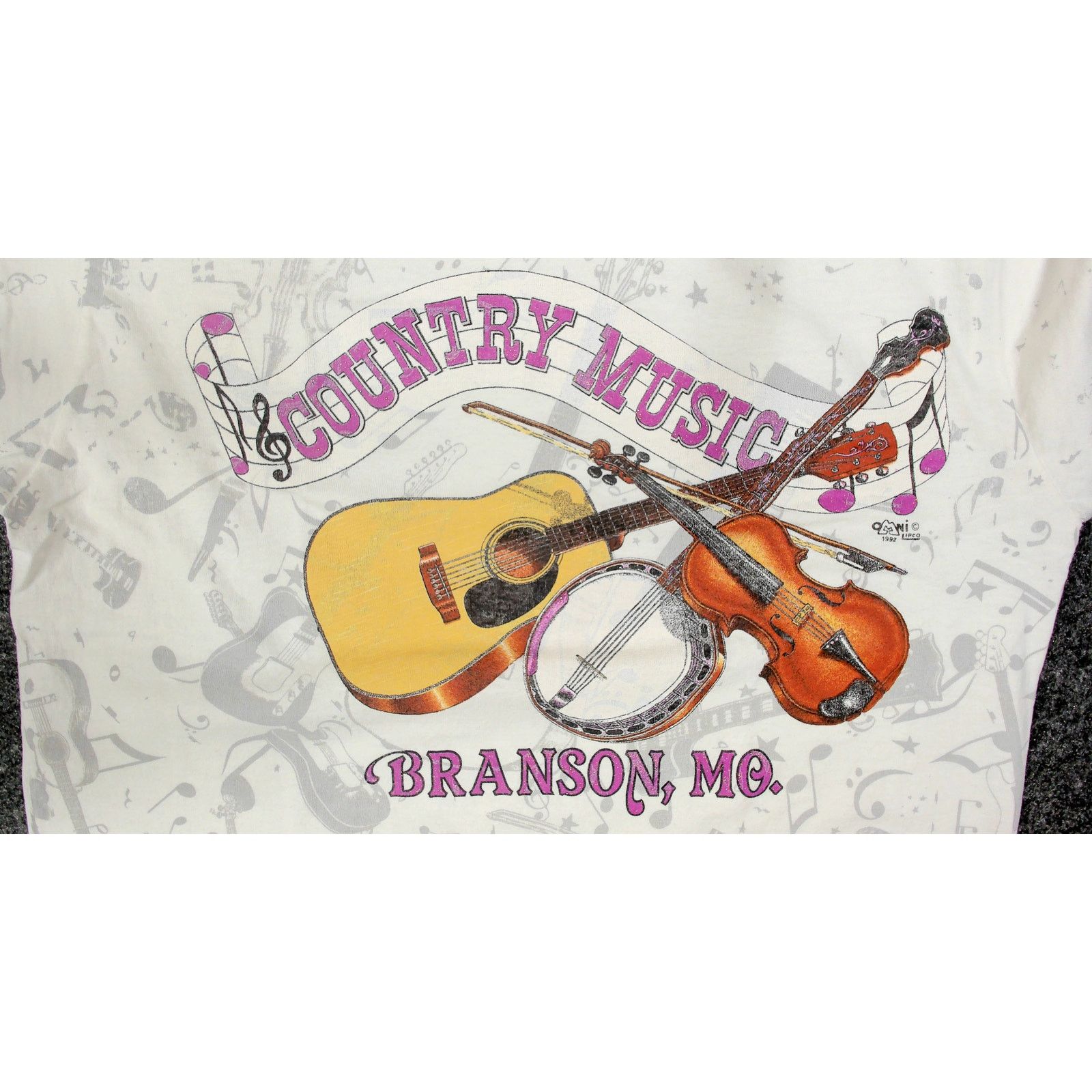 Fruit Of The Loom FOTL 1992 Branson MO Country Music AOP Single Stitch Tee Size L / US 10 / IT 46 - 6 Thumbnail