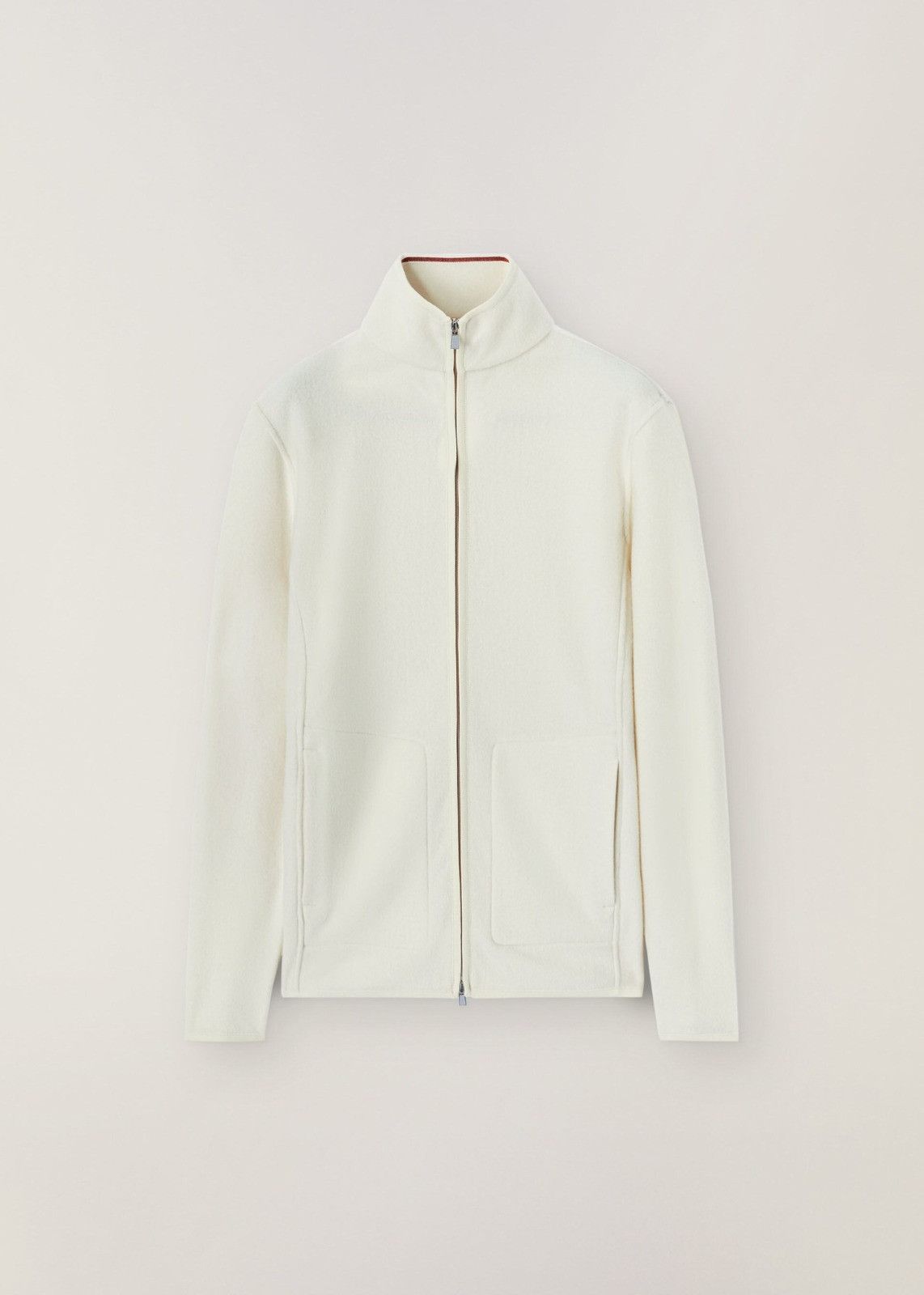 Loro Piana o1srvl11e1124 Zip-Up Bomber Jacket in White Size US XL / EU 56 / 4 - 1 Thumbnail
