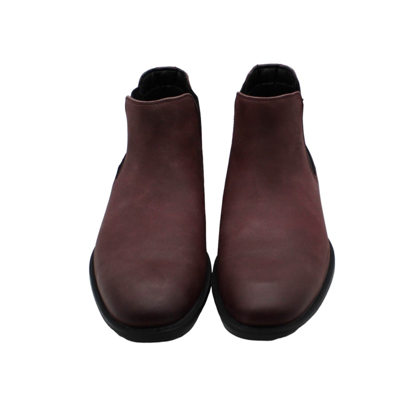 Madden Mens Burgundy Cushioned Goring Maxxin Round Toe Block