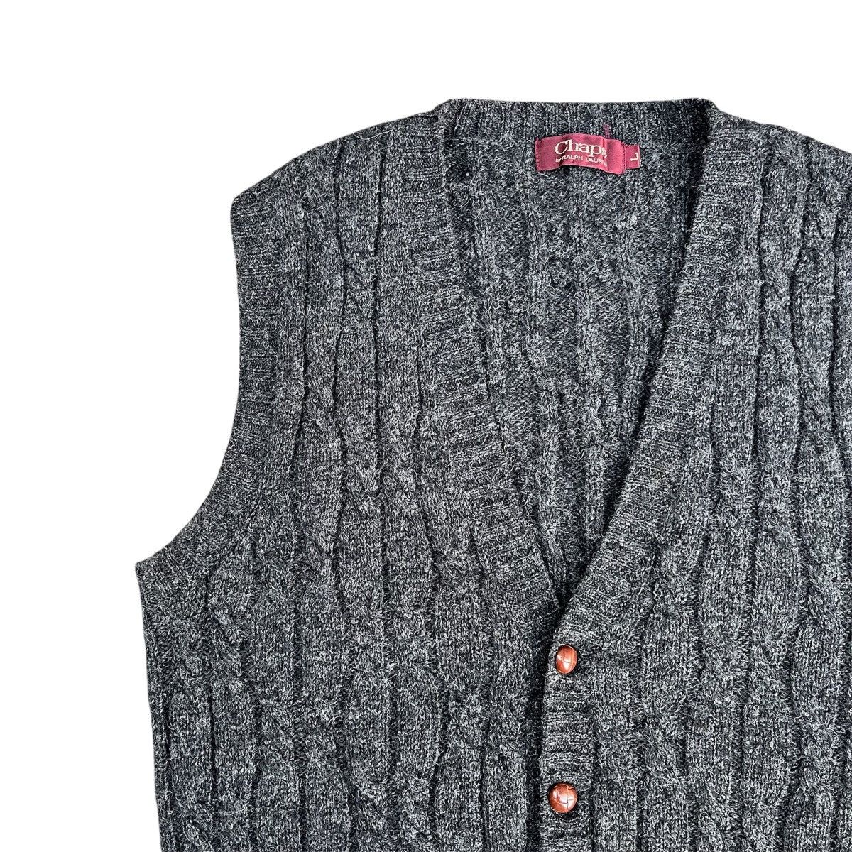 Chaps Ralph Lauren 80s Vintage Ralph Lauren CHAPS Wool Cable Knit Vest Cardigan Size US L / EU 52-54 / 3 - 3 Thumbnail