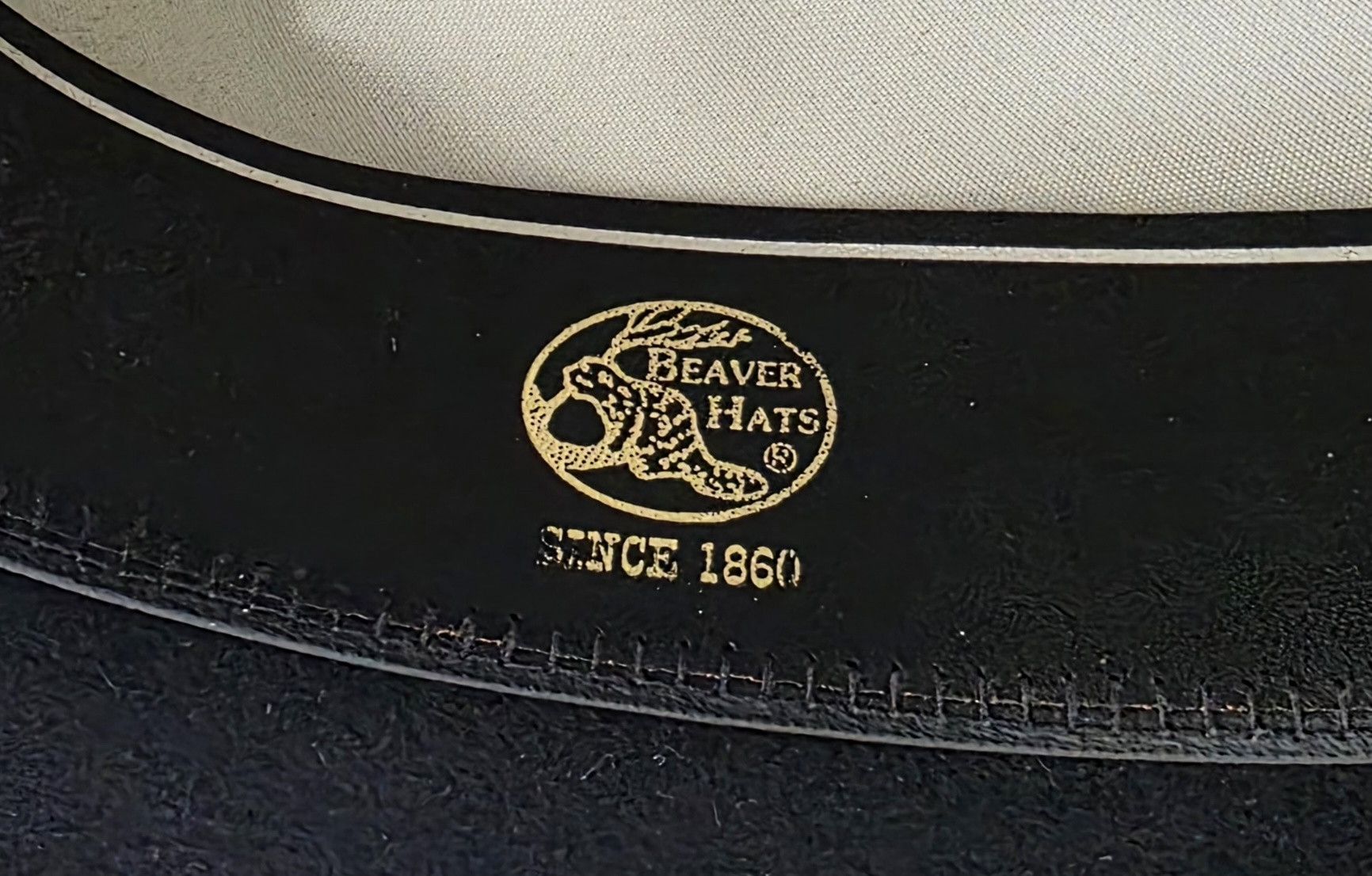 Vintage Vintage Beaver Brand 5x Fur Felt Black Cowboy Hat Sz 7 1/4 Size ONE SIZE - 9 Thumbnail