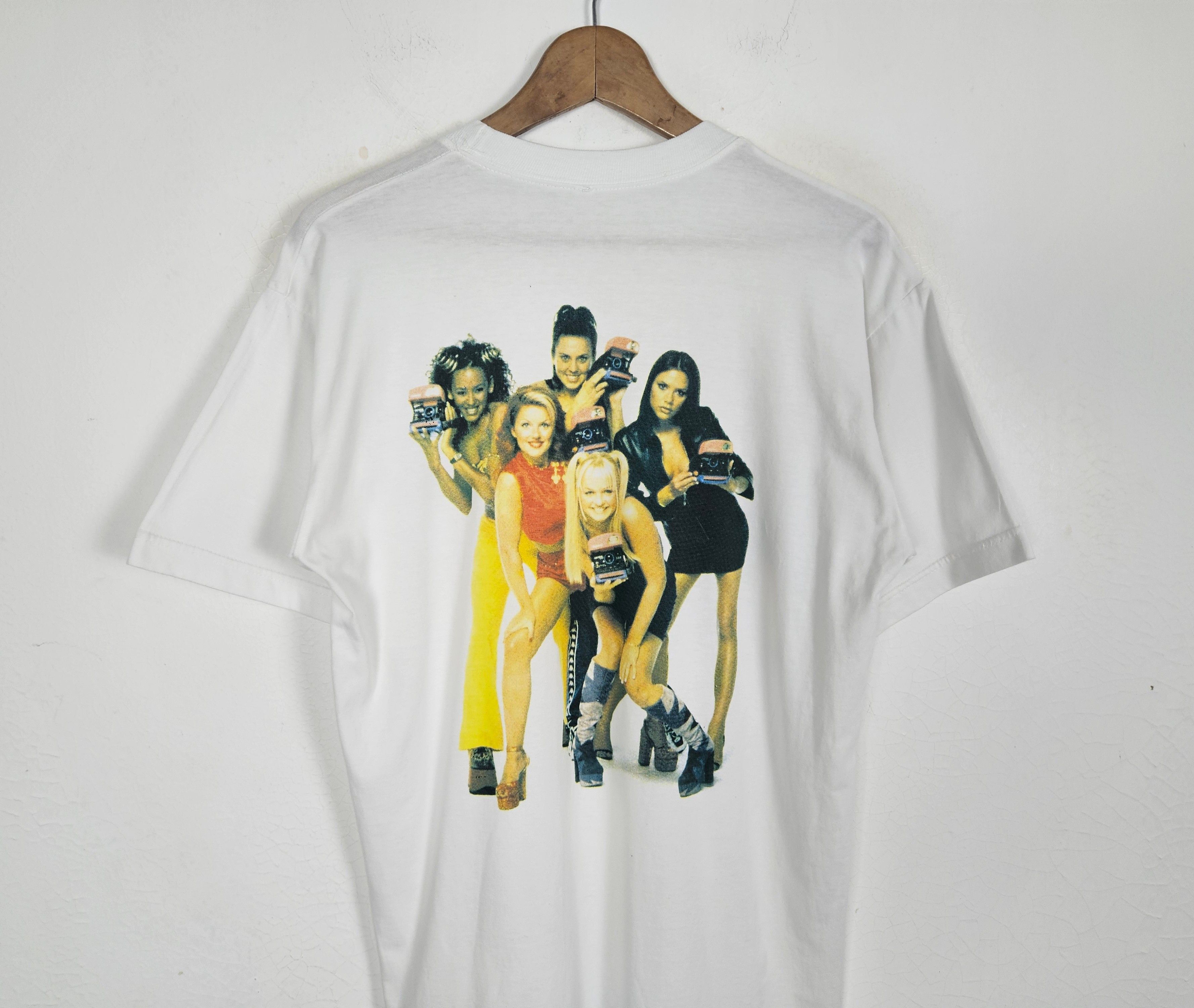Band Tees × Vintage Vintage Spice Girls Polaroid promo tee shirt Size US L / EU 52-54 / 3 - 4 Thumbnail