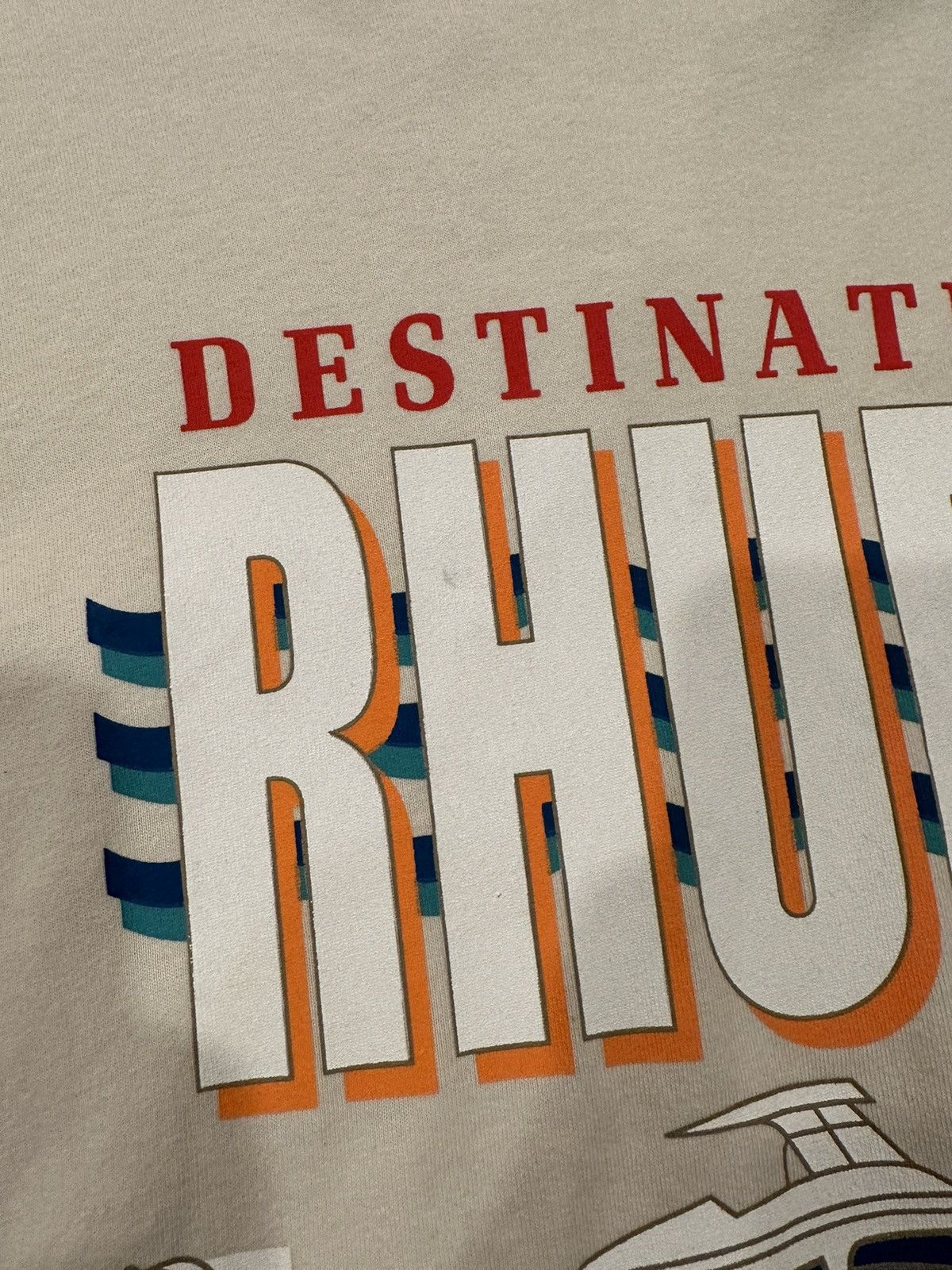 Rhude Rhude Destination Boating Classic Saint Barths Cream T-Shirt Size US XL / EU 56 / 4 - 7 Thumbnail
