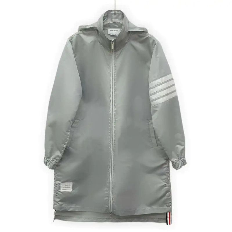 Thom Browne Thom Browne Gray Polyester Women's Trench Coat 0089 Size ONE SIZE - 1 Thumbnail