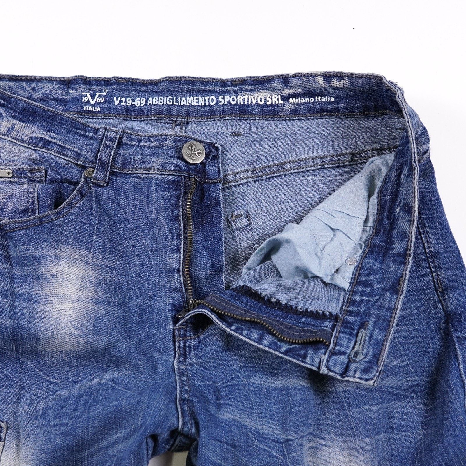 Other 19V69 Italia Denim Slim Skinny Jeans Straight Pants W34 L32 Size 34" / US 12 / IT 48 - 9 Thumbnail