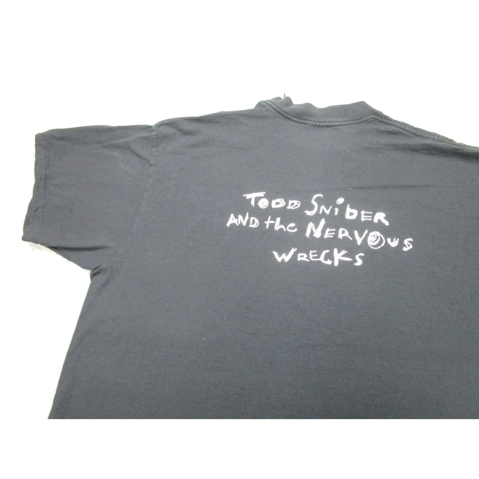 image of Delta Vintage Todd Snider Shirt Mens XL Black And Nervous Wrecks Single Stitch 90's in White