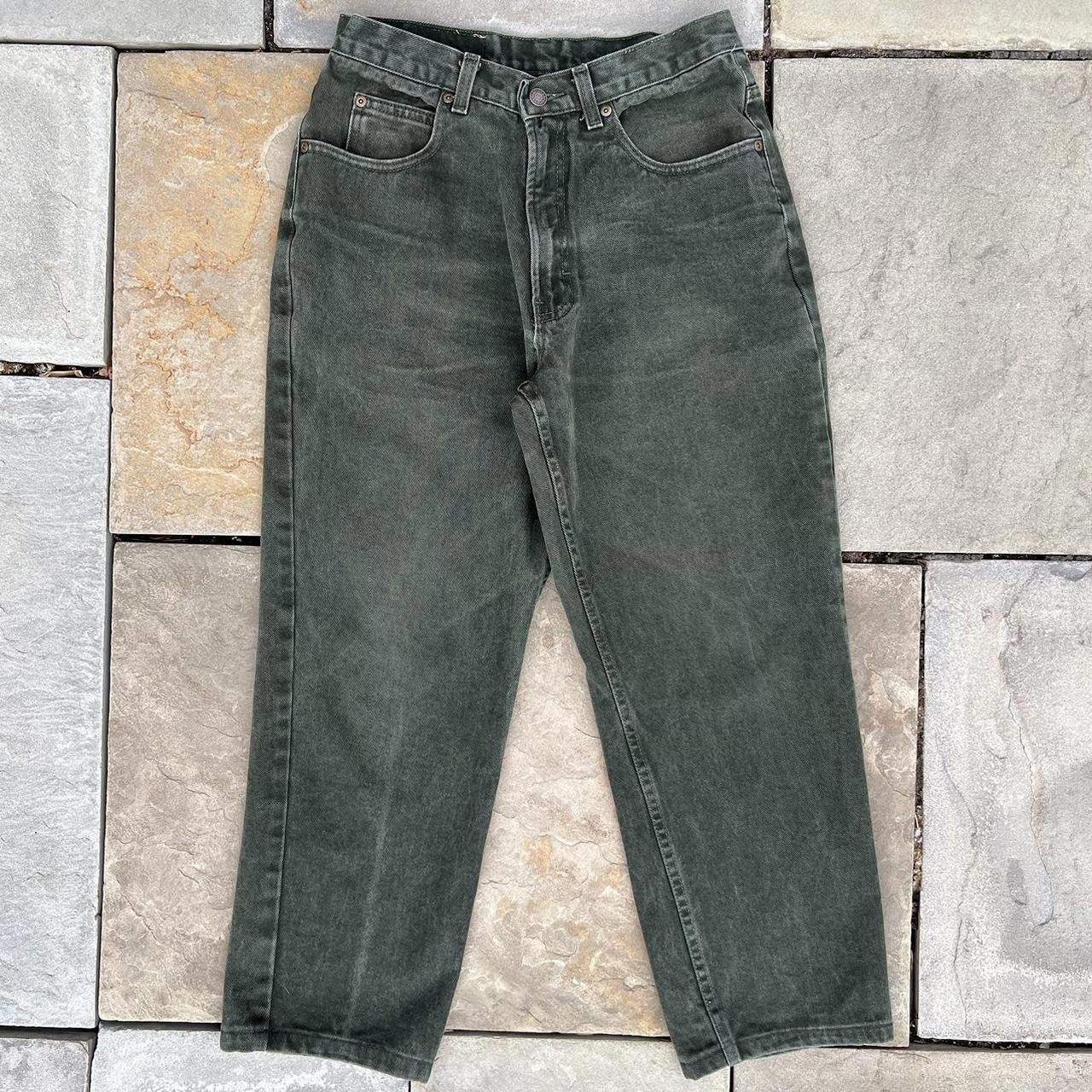 Vintage Vintage 90s Dark Green Jeans Made in USA 32x27 Size US 32 / EU 48 - 1 Thumbnail