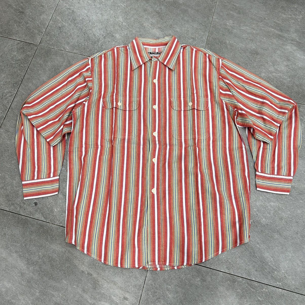 Sugar Cane Vintage 90s Sugar Cane Shirt Button Up Flanel Long Slevee Size US XL / EU 56 / 4 - 2 Thumbnail