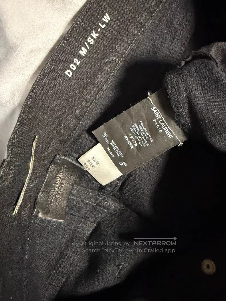 Saint Laurent Paris Saint Laurent Paris Coated and Rubberized Denim Jeans Size US 29 - 3 Thumbnail