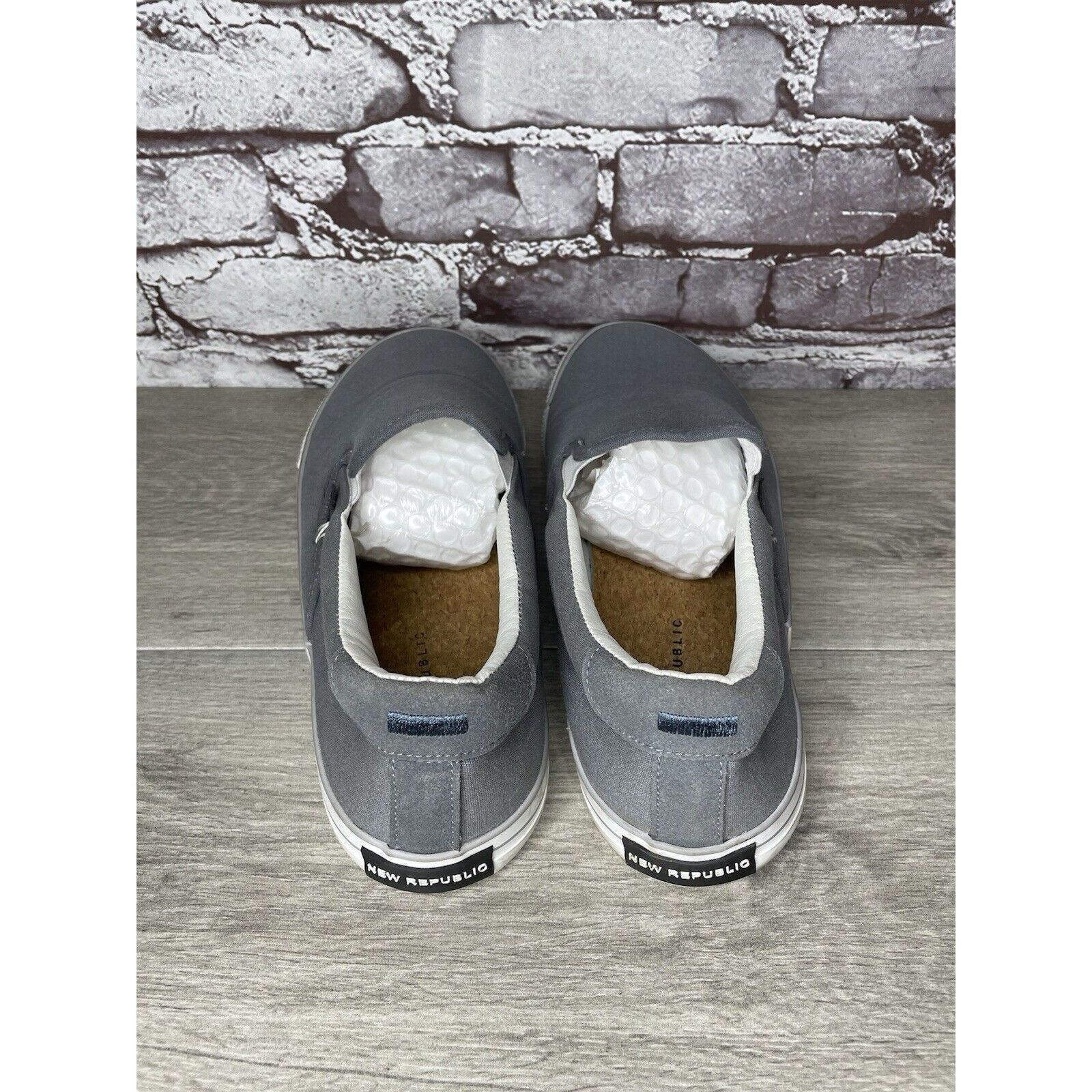 New Republic New Republic Grey Canvas Fabric Slip On Cork Sole Shoes Men’ Size US 11.5 / EU 44-45 - 5 Thumbnail
