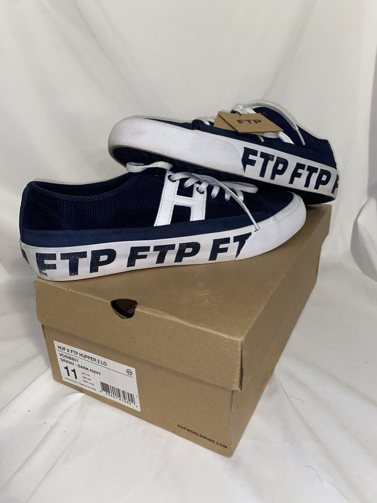 image of Fuck The Population Ftp Hupper 2 Lo Shoes in Dark Navy, Men's (Size 11)