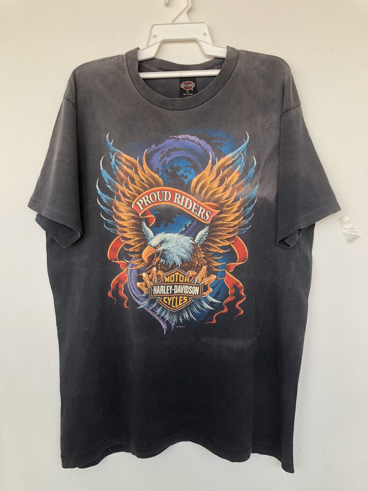 Harley Davidson Vintage 90s Harley Davidson Sun FADED Tee Size US XL / EU 56 / 4 - 2 Thumbnail