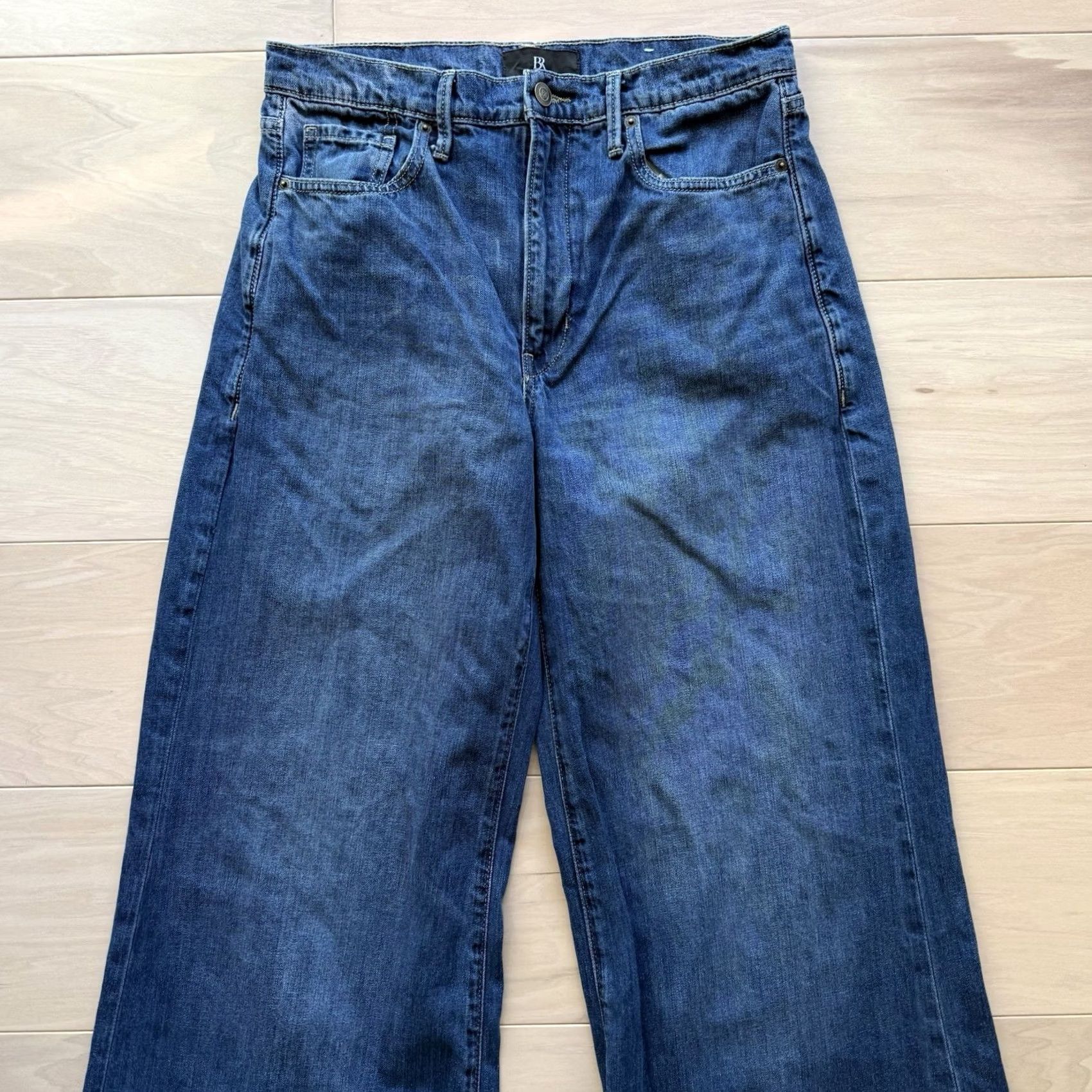Banana Republic Banana Republic Jeans Women 30 Blue Puddle Bell Bottom Wide Leg Glam 5-Pocket Denim, High Rise, Slim? Wait, no. Size 30" / US 8 / IT 44 - 3 Thumbnail