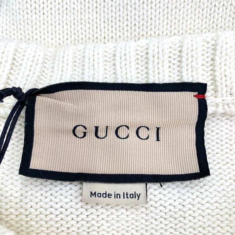 Gucci Gucci Beige logo bow cotton round-neck long-sleeved knitted Size US XS / EU 42 / 0 - 5 Thumbnail