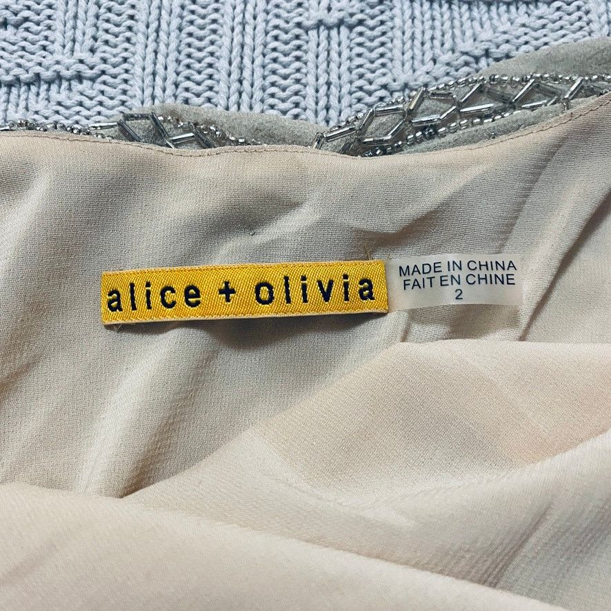 Alice + Olivia Alice + Olivia nude gold beaded tank mini dress Size XS / US 0-2 / IT 36-38 - 3 Thumbnail