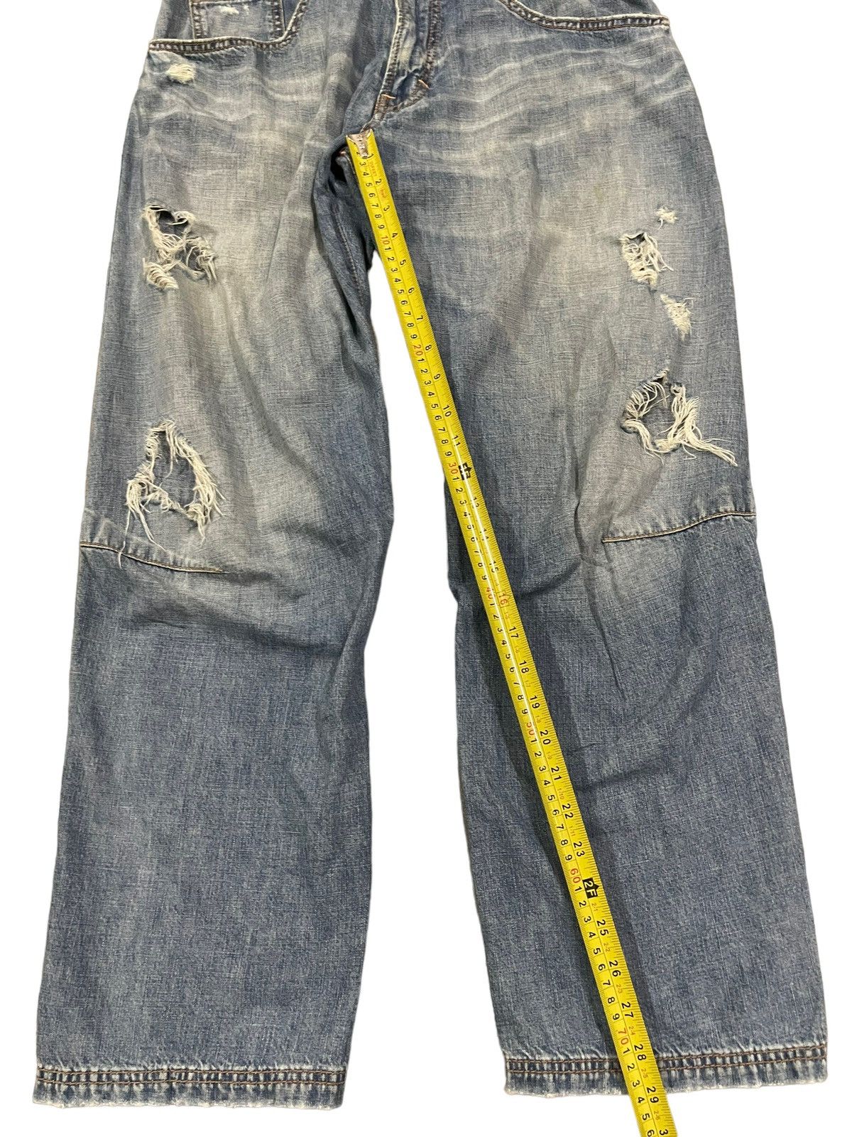 14th Addiction Vintage Japanese Rna Blue Wash Distressed Baggy Jeans Size US 30 / EU 46 - 11 Thumbnail