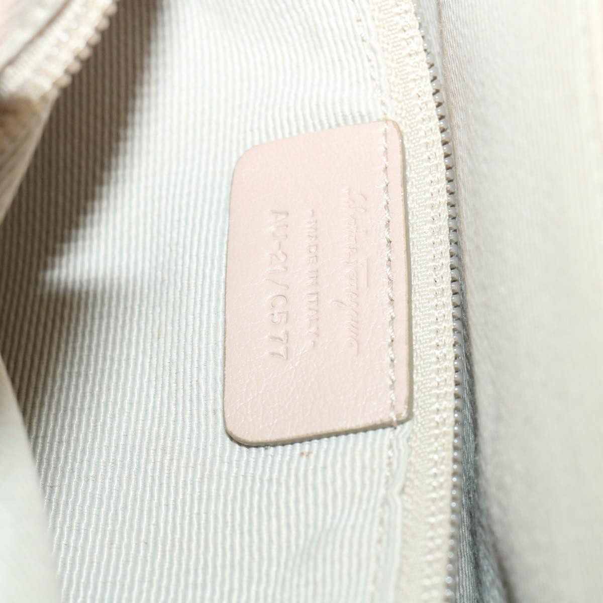 Salvatore Ferragamo Salvatore Ferragamo Shoulder Bag Nylon Patent Leather Beige Size ONE SIZE - 12 Thumbnail