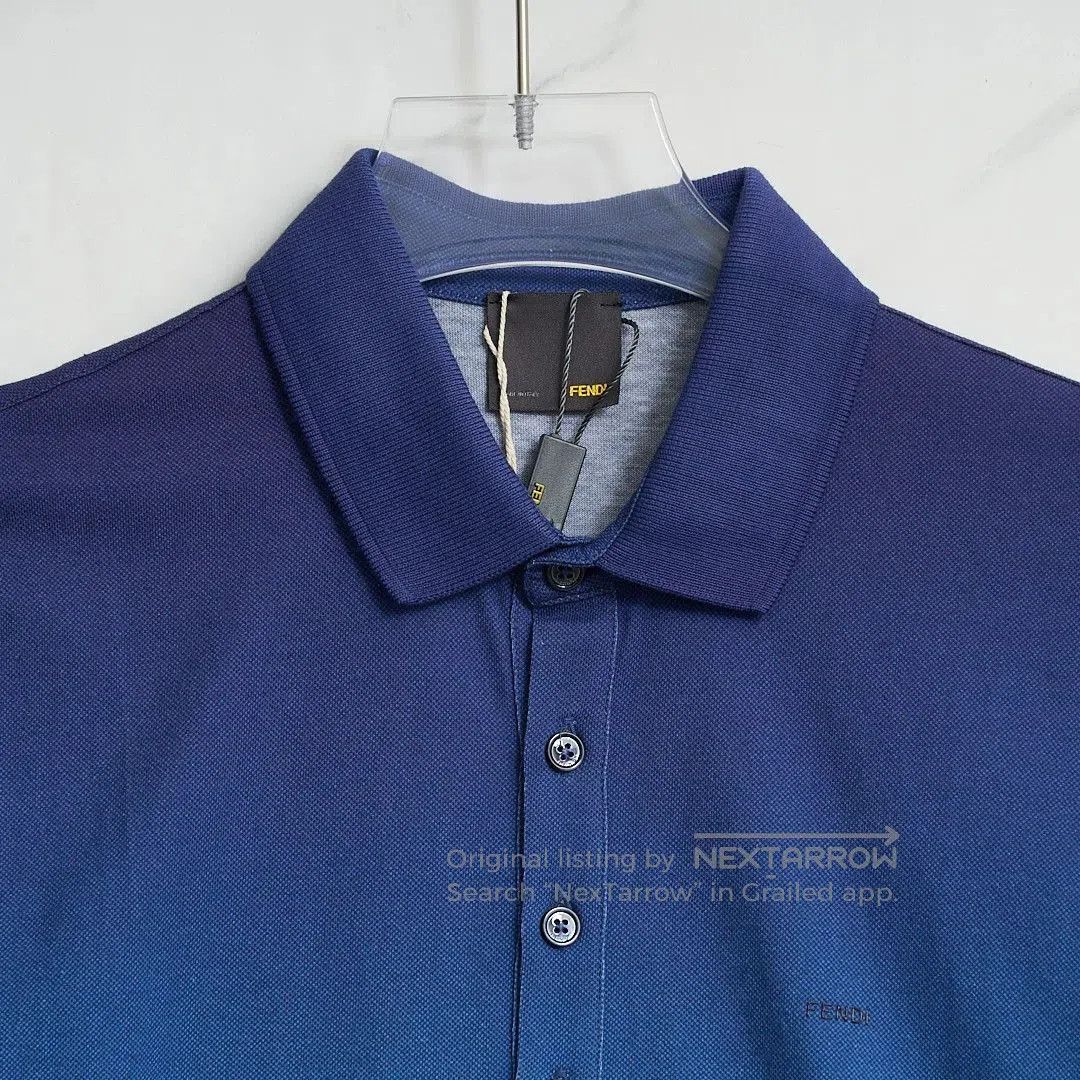 Fendi Fendi Men's Gradient Collar Polo Shirt. Size US M / EU 48-50 / 2 - 2 Thumbnail