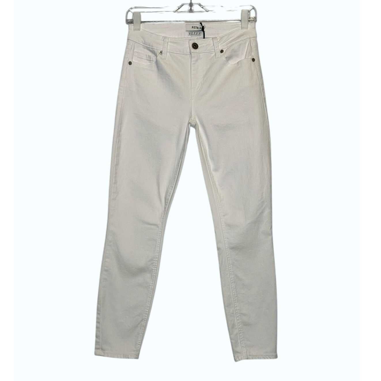 Pistola Pistola white stretch mid rise skinny ankle jeans size 27 Size 27" / US 4 / IT 40 - 7 Thumbnail