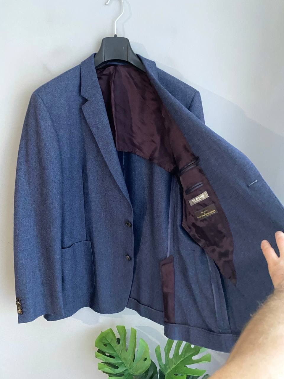 Vitale Barberis Canonico Yves Gerard x Vitale Barberis Wool/Silk Blue Blazer, Size 56 Size 54R - 11 Thumbnail