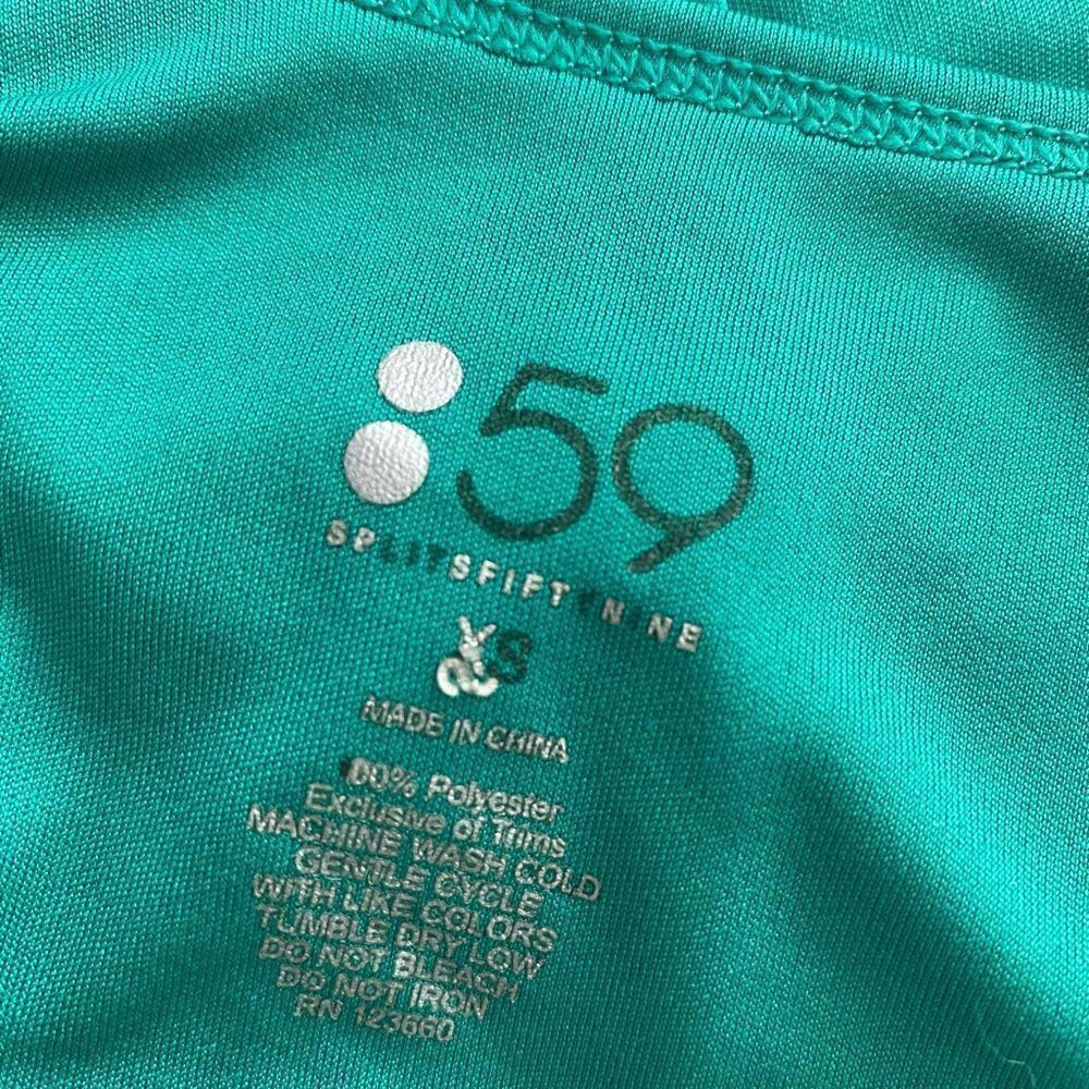 Splits59 Splits59 XS Green 3/4 Sleeve Active Top – Open Draped Back Y Size XS / US 0-2 / IT 36-38 - 4 Thumbnail