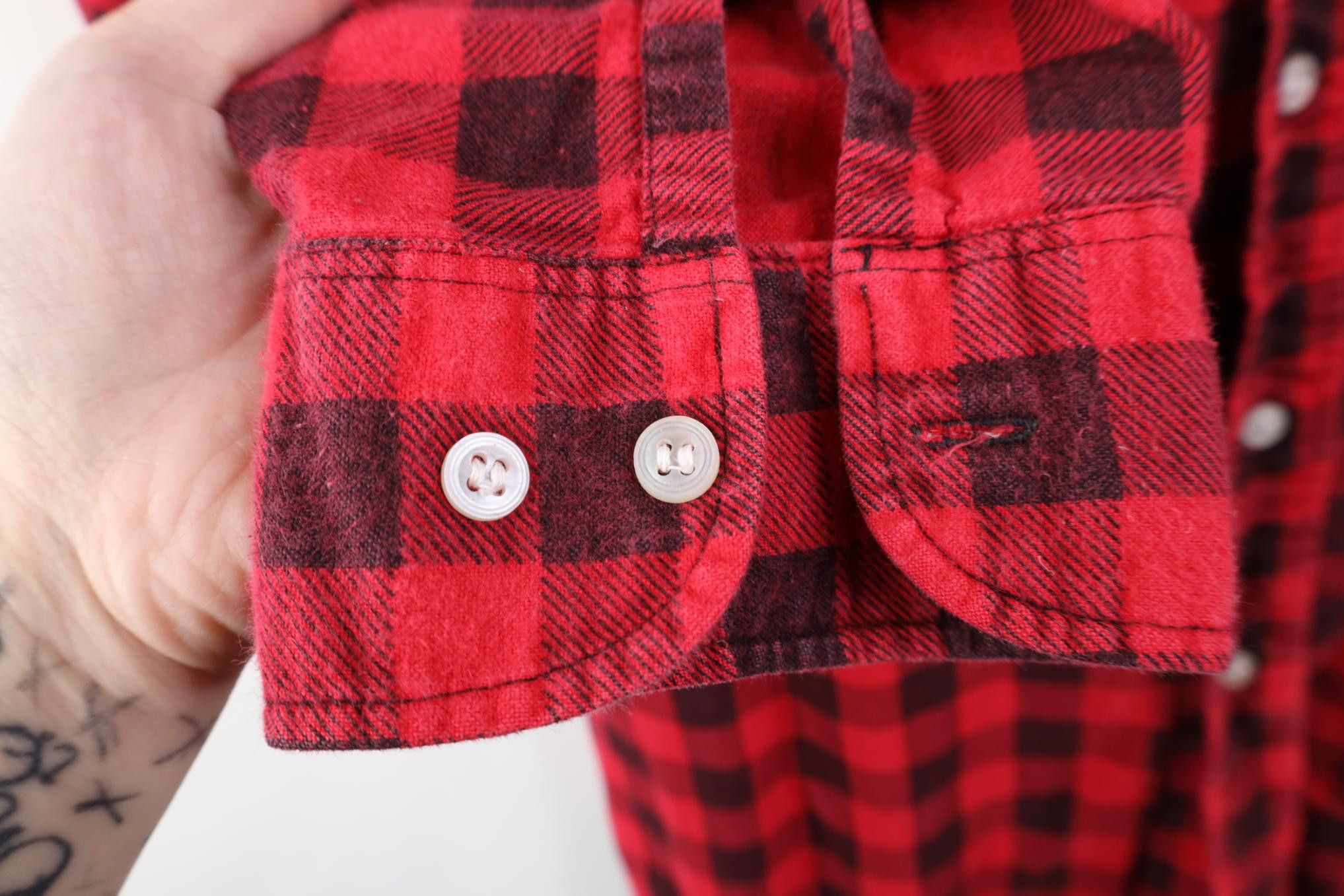 Dickies Vintage 70s 80s Dickies Collared Button Shirt Buffalo Plaid Size US XL / EU 56 / 4 - 7 Thumbnail