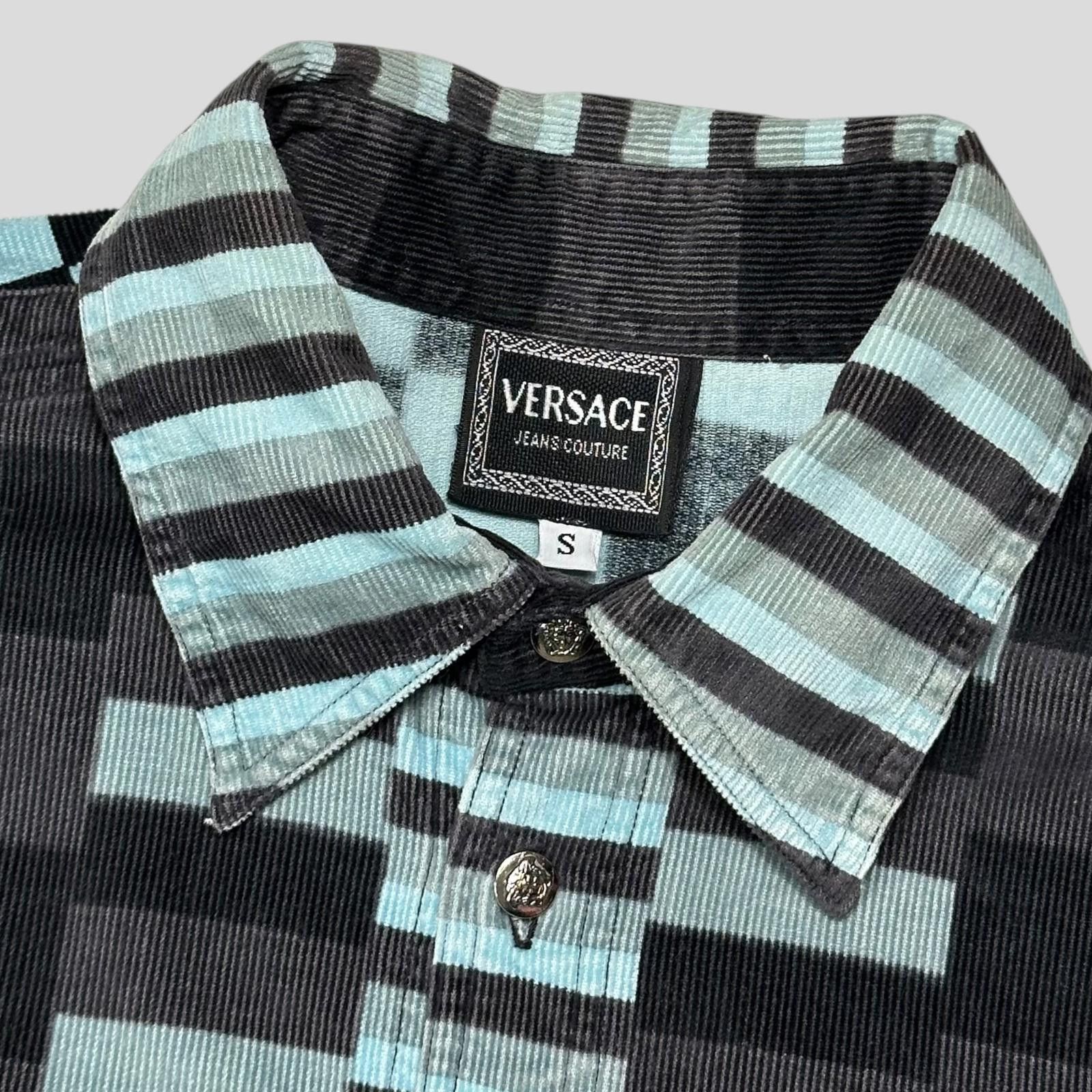 Versace Versace VJC 90’s Baby Blue Corduroy Medusa Shirt - S (M/L) Size US M / EU 48-50 / 2 - 2 Thumbnail