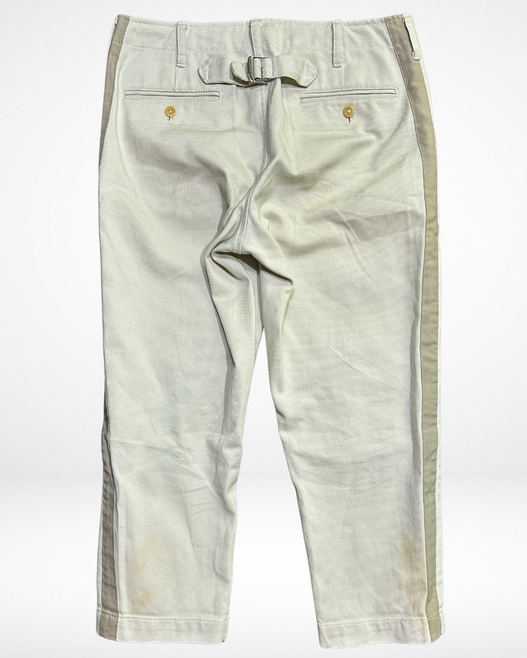 Sacai Sacai SS15 Linen Strip Cinch Back Twill Pants Size US 34 / EU 50 - 5 Thumbnail