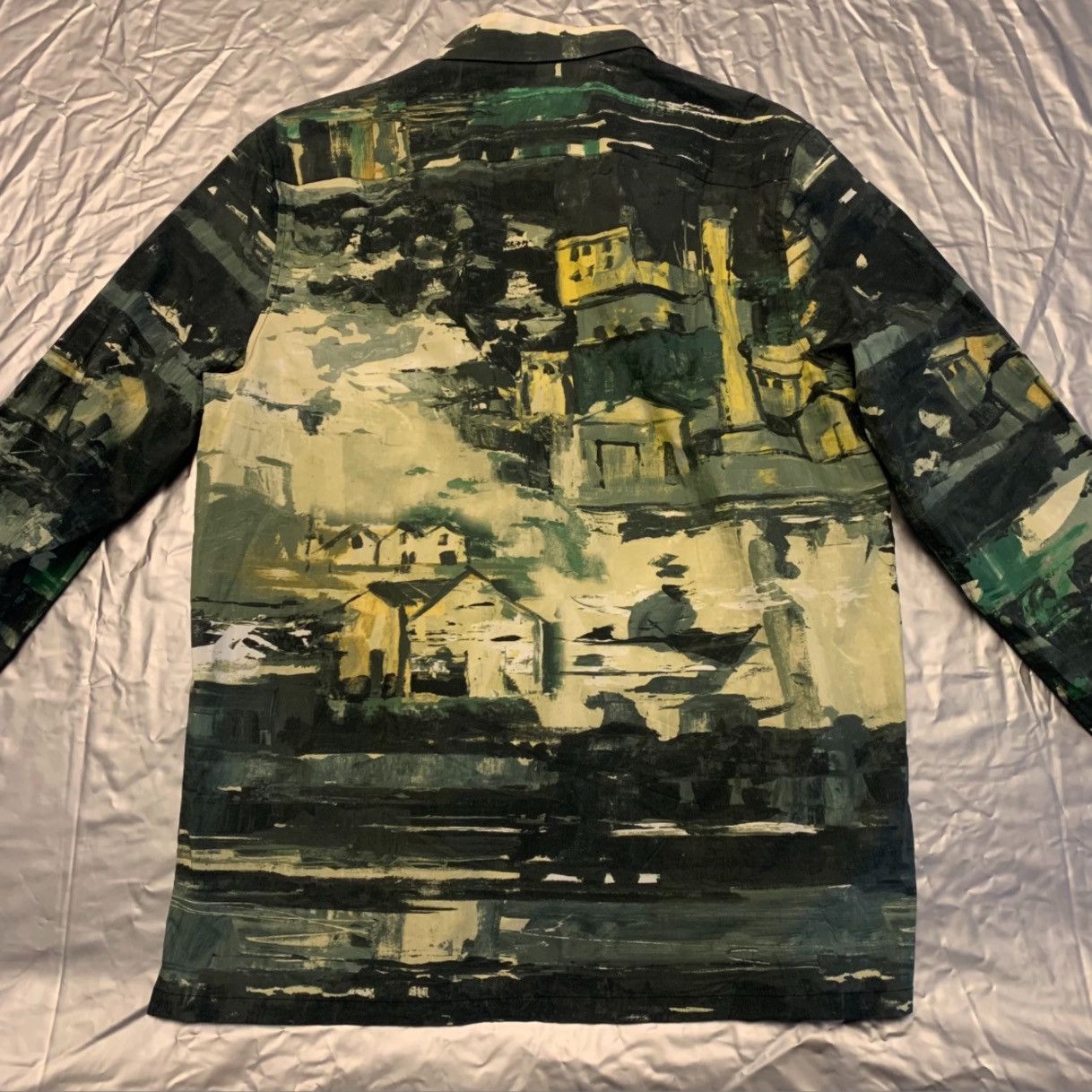 Prada RARE men's Prada "Shetland Village" print shirt Size US L / EU 52-54 / 3 - 2 Thumbnail